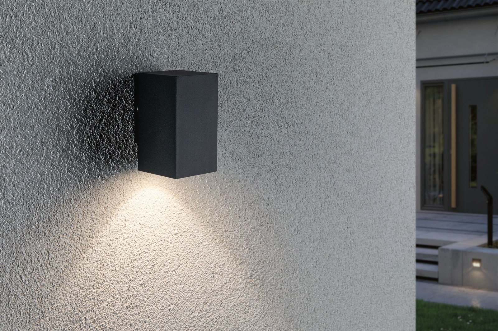 Paulmann LED Außen-Wandleuchte »Flame eckig 58x75mm 3000K 3,8W 320lm 230V Aluminium«, 1 flammig, IP44