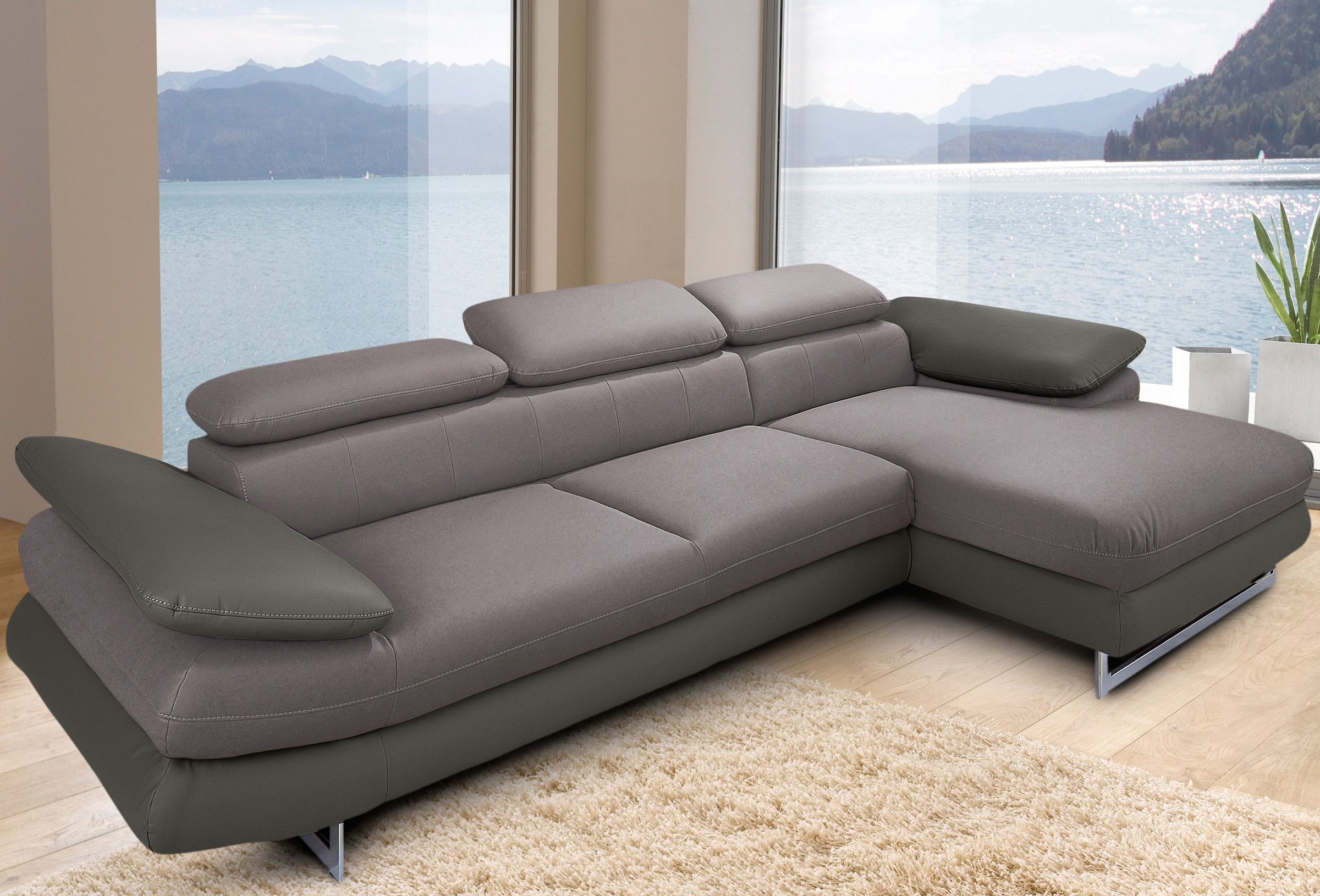 INOSIGN Ecksofa »Solution L-Form«, wahlweise mit Bettfunktion