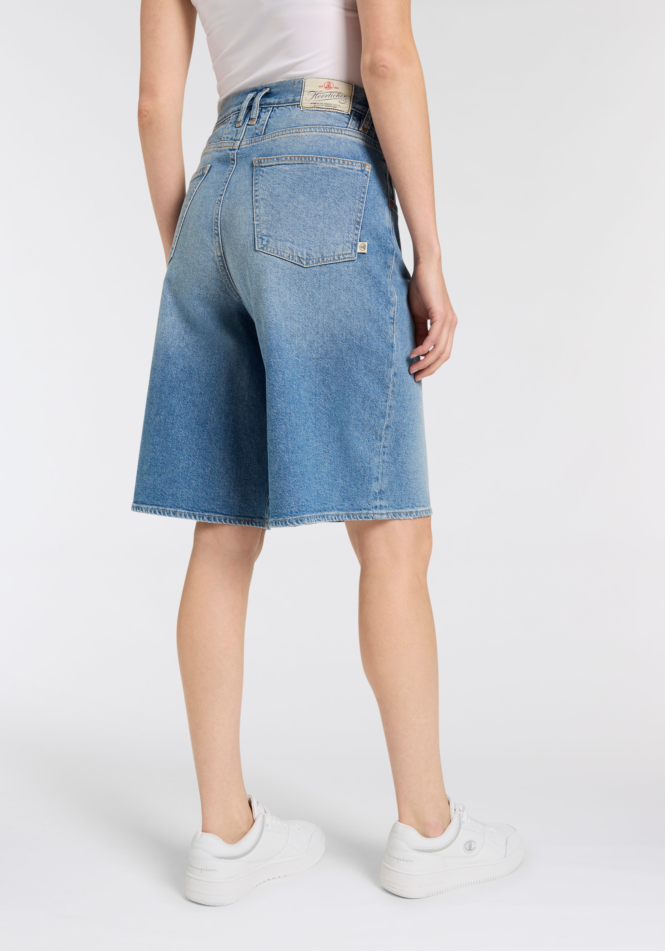 Herrlicher Jeansbermudas »Brooke Bermuda Denim«, mit weitem Bein