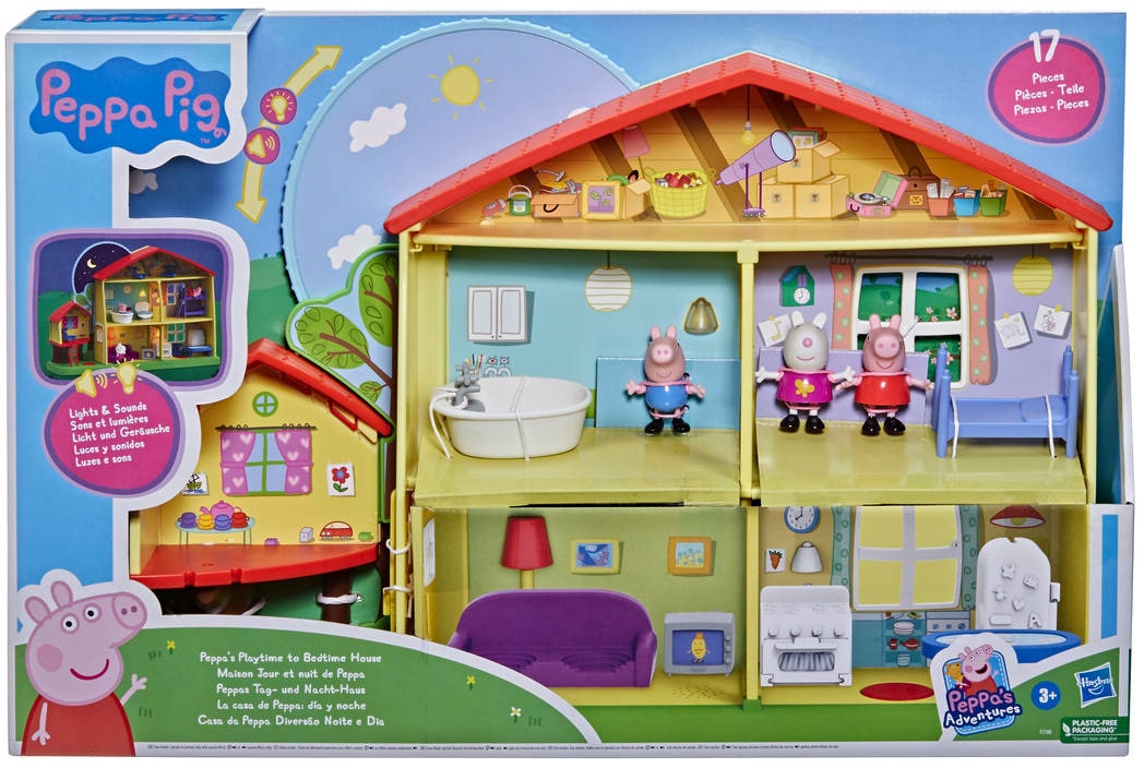 Hasbro Spielwelt »Peppa Pig, Peppas Tag-und-Nacht-Haus«, mit Licht- und Soundeffekten