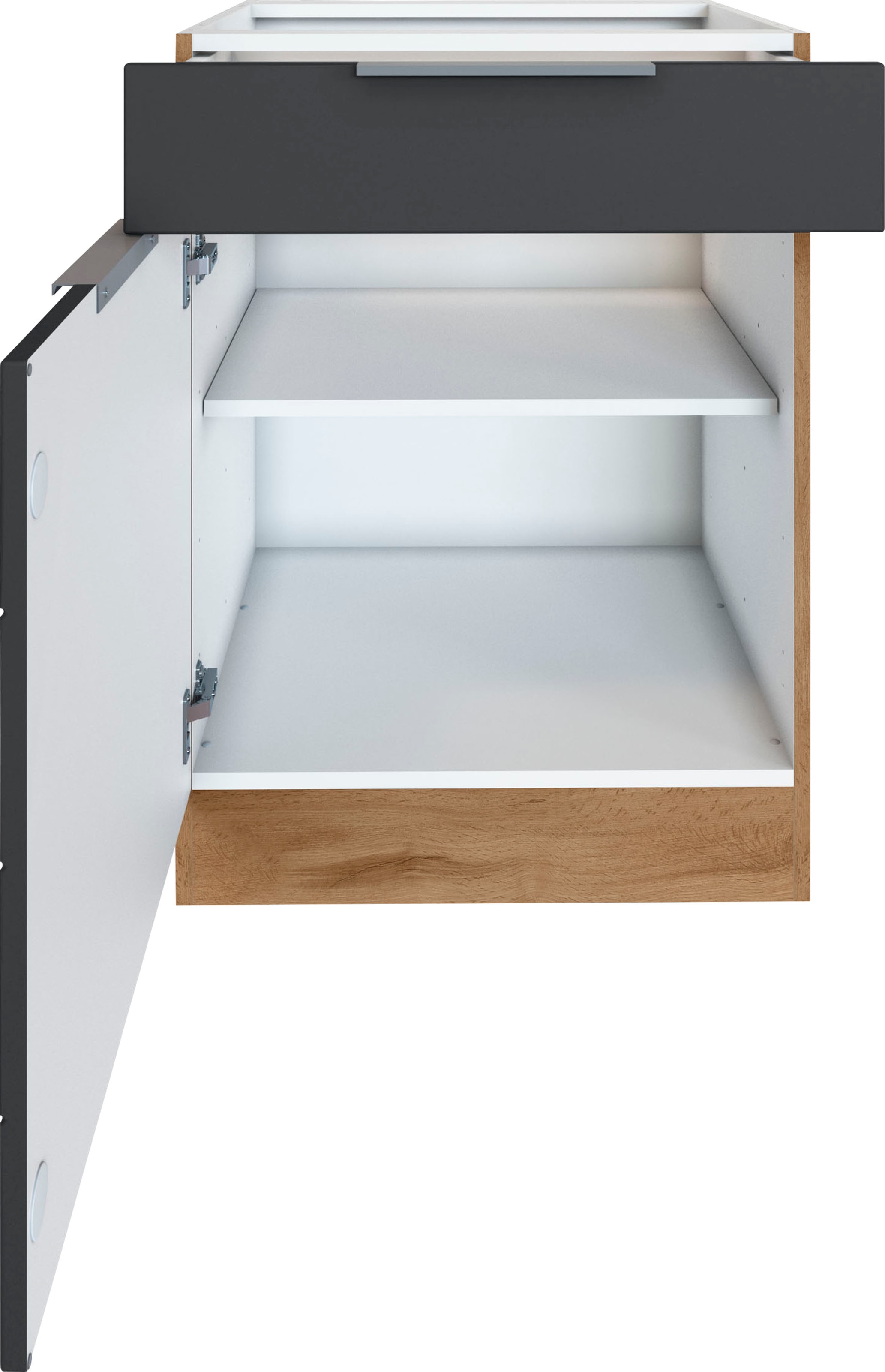 KOCHSTATION Unterschrank »KS-Luhe« 60 cm breit, hochwertige MDF-Fronten mit waagerechter Lisene