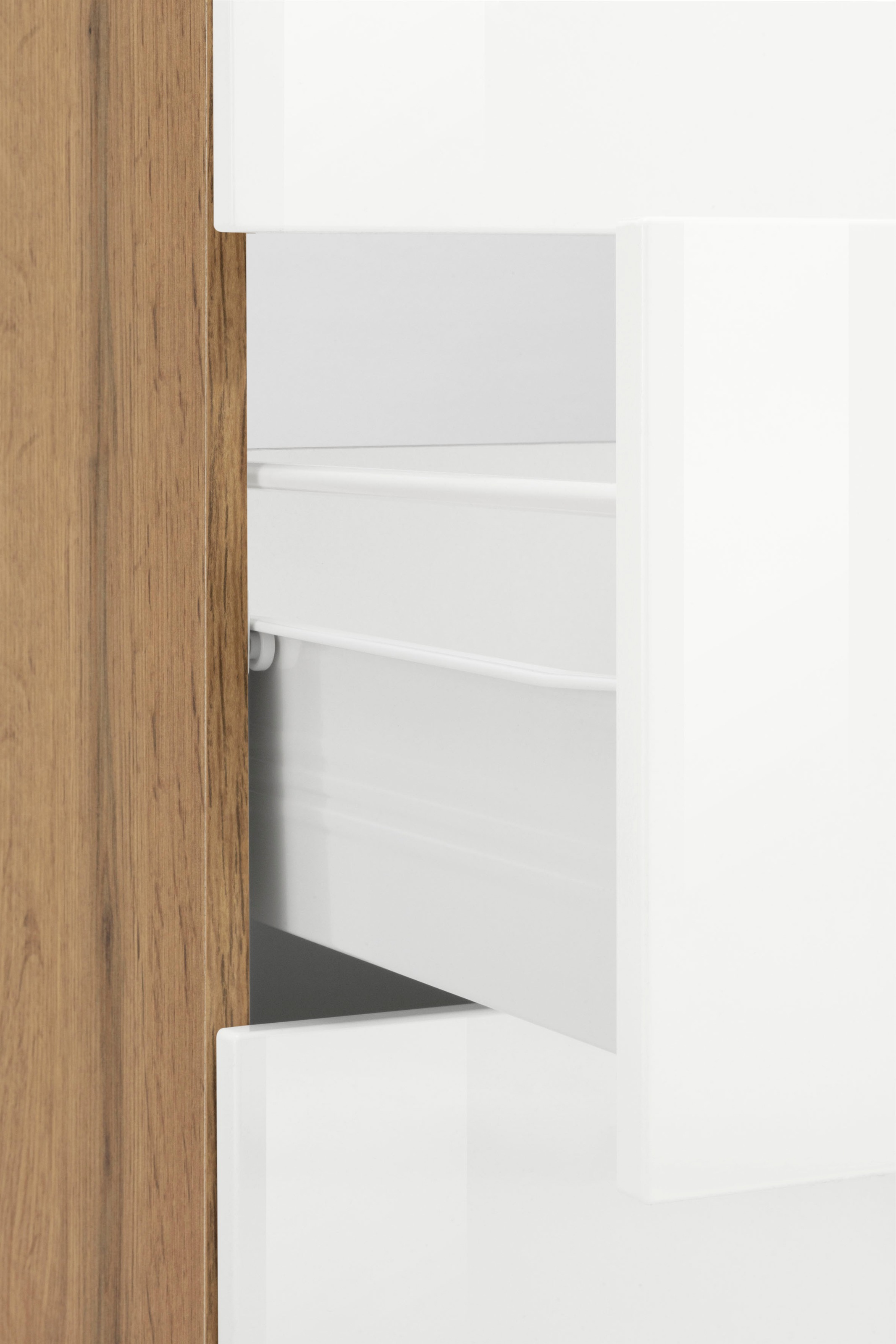 KOCHSTATION Küchenzeile »KS-Brindisi Breite 340 cm«, wahlweise mit E-Geräten und Induktion, mit MDF-Fronten und Regal