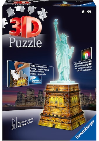 Ravensburger 3D-Puzzle »Freiheitsstatue bei Nacht«, mit Farbwechsel LEDs; Made in... kaufen
