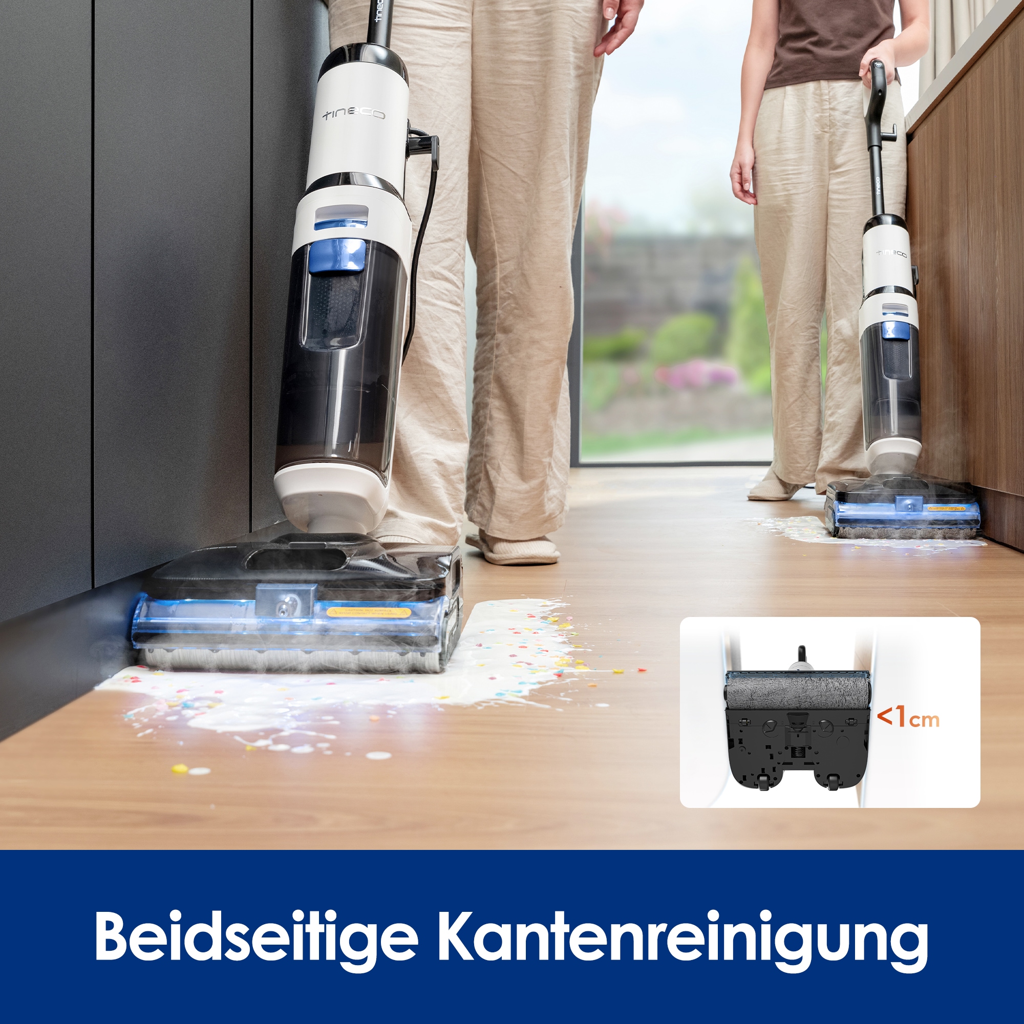 Tineco Nass-Trocken-Sauger »FLOOR ONE S6 Stretch Steam Plus Dampfreiniger« mit 160° Grad hygienischer Dampfreinigung, für Flecken und Tierhaare