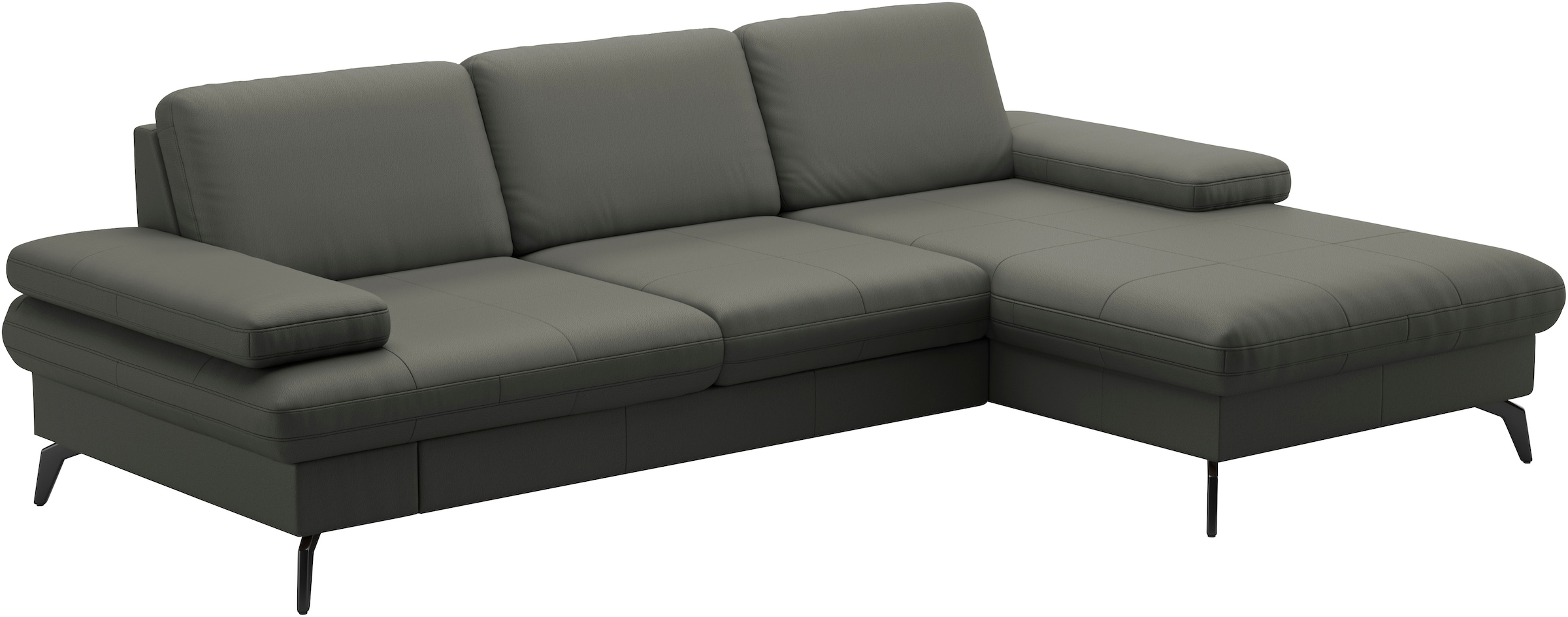 sit&more Ecksofa »Morris L-Form, inkl. Sitztiefenverstellung«, wahlweise mit Armteilverstellung, Bettfunktion & Bettkasten