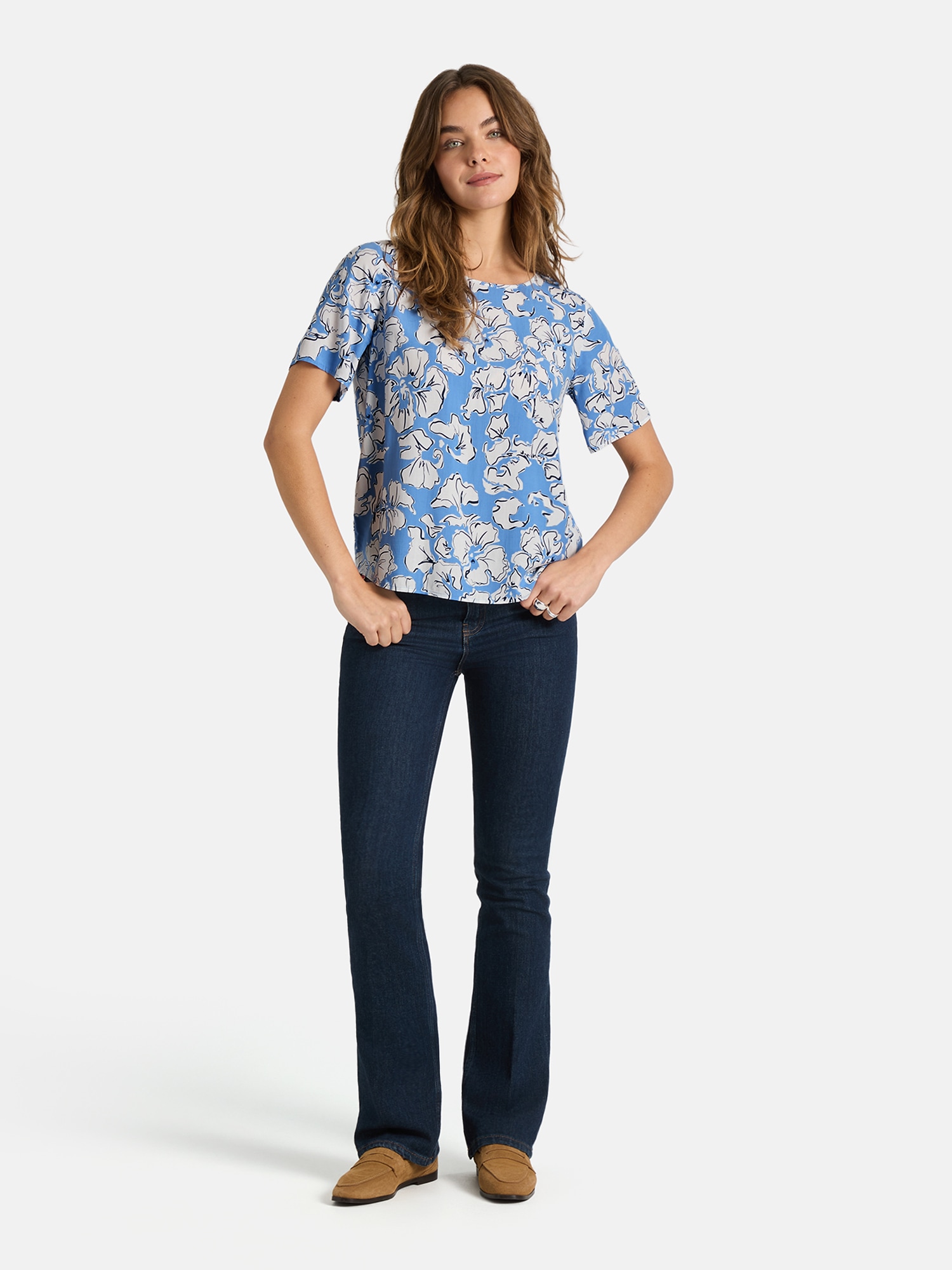 Lieblingsstück Shirtbluse »ReneeL« mit Allover-Print, Rundhalsform