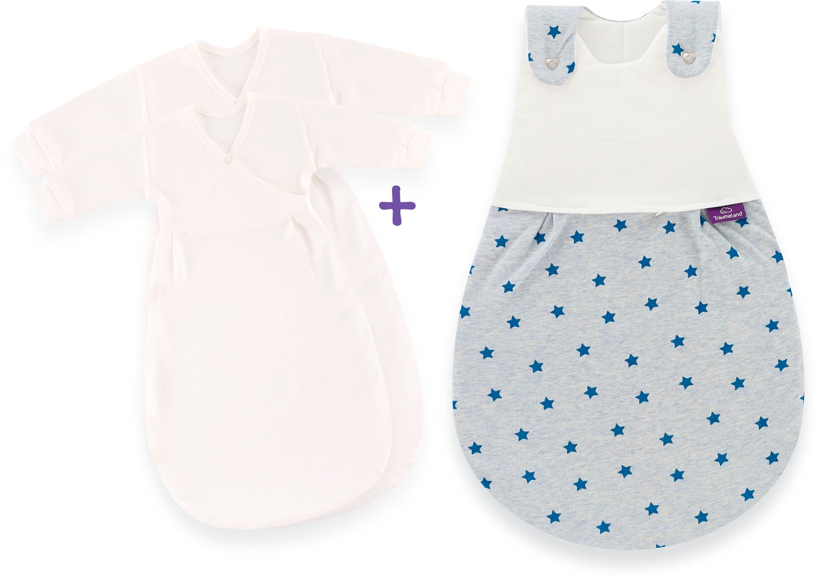 Träumeland Babyschlafsack »3tlg. Set LIEBMICH, Design Sternentraum blau«, ( günstig online kaufen