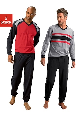 le jogger® Pyjama, (Packung, 4 tlg., 2 Stück), in langer Form kaufen