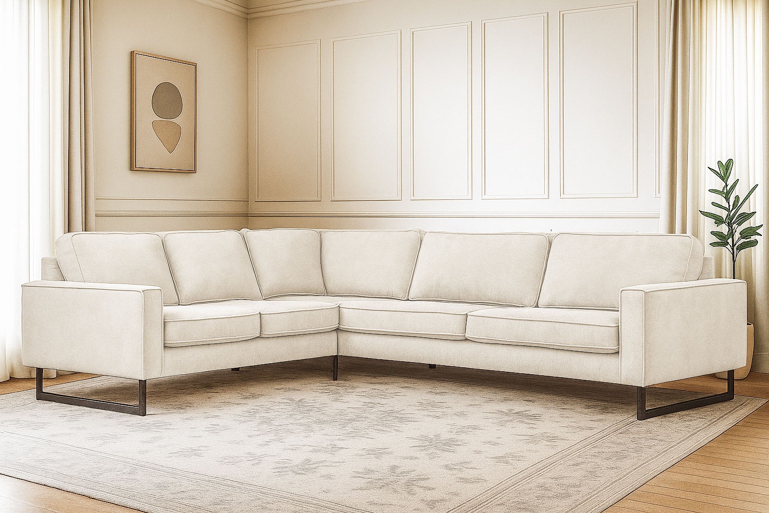 Places of Style Ecksofa »Pinto, XXL, 250/290 cm, langer Schenkel, Ottomane« günstig online kaufen