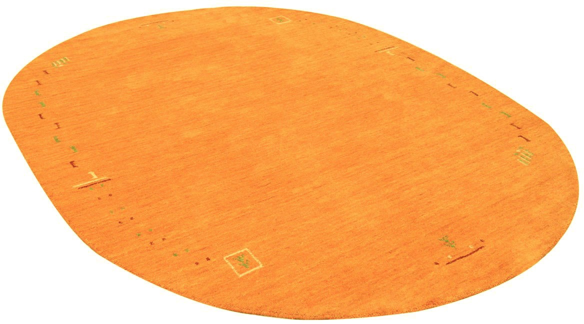 morgenland Wollteppich »GABBEH FEIN FENTH«, oval, 18 mm Höhe, reine Schurwolle bunte Bordüre, Wohnzimmer