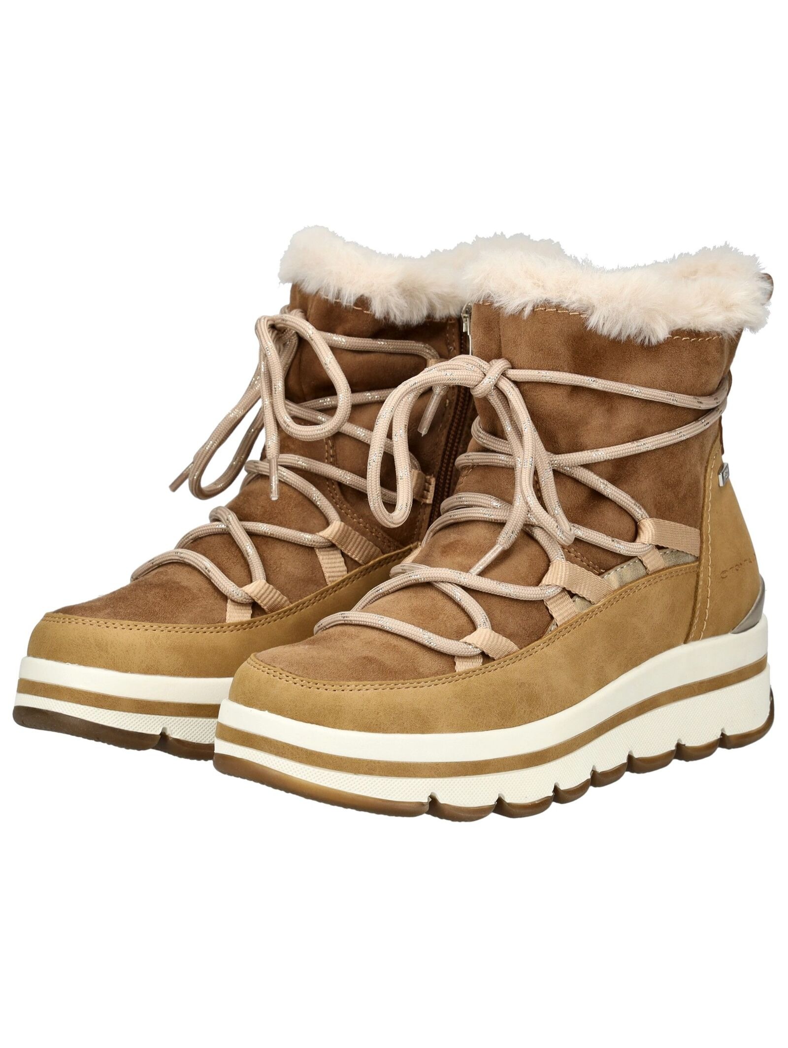 TOM TAILOR Schnürstiefelette »Tom Tailor Stiefelette Lederimitat/Textil«