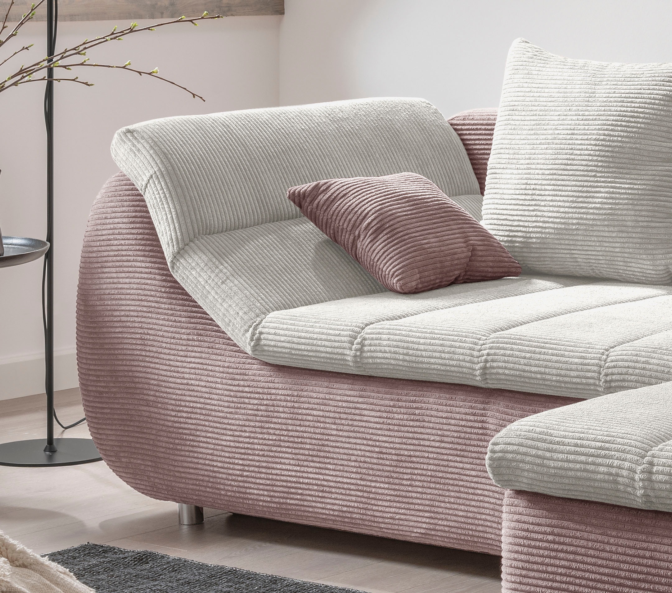 INOSIGN Ecksofa »Imola bequem, aktuelle Steppung im Sitz, L-Form, Breite 270cm«, wahlweise mit Bettfunktion
