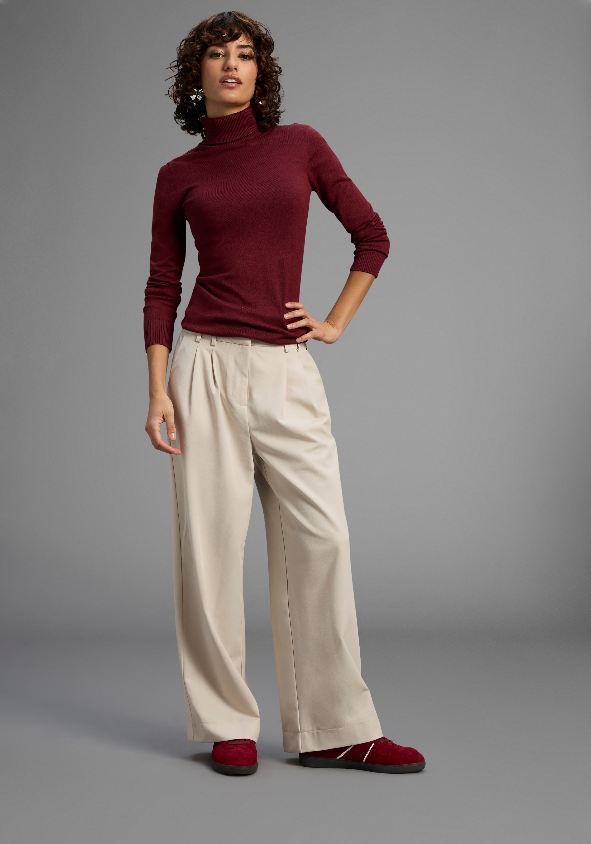 Laura Scott Rollkragenpullover, in figurbetonter Longform