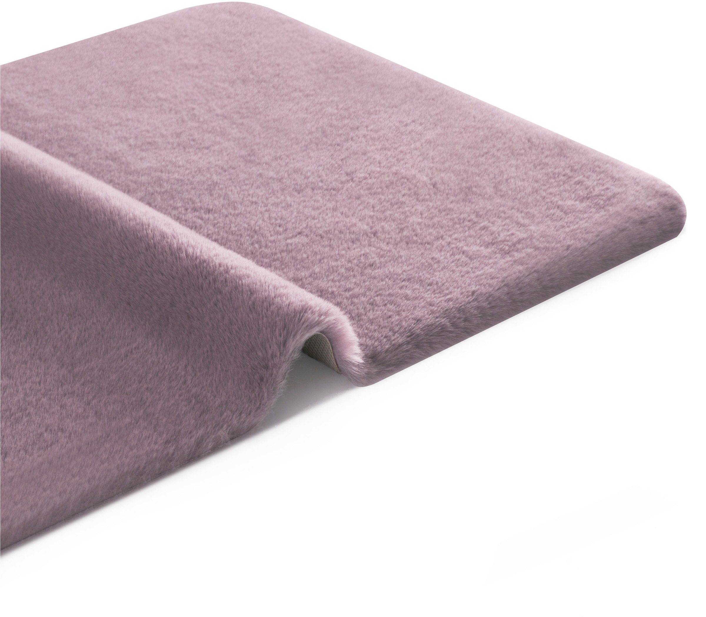 my home Badematte »Valeria, Kaninchenfell-Haptik«, rutschhemmend beschichtet, fußbodenheizungsgeeignet-strapazierfähig, Kunstfell, weicher Badteppich