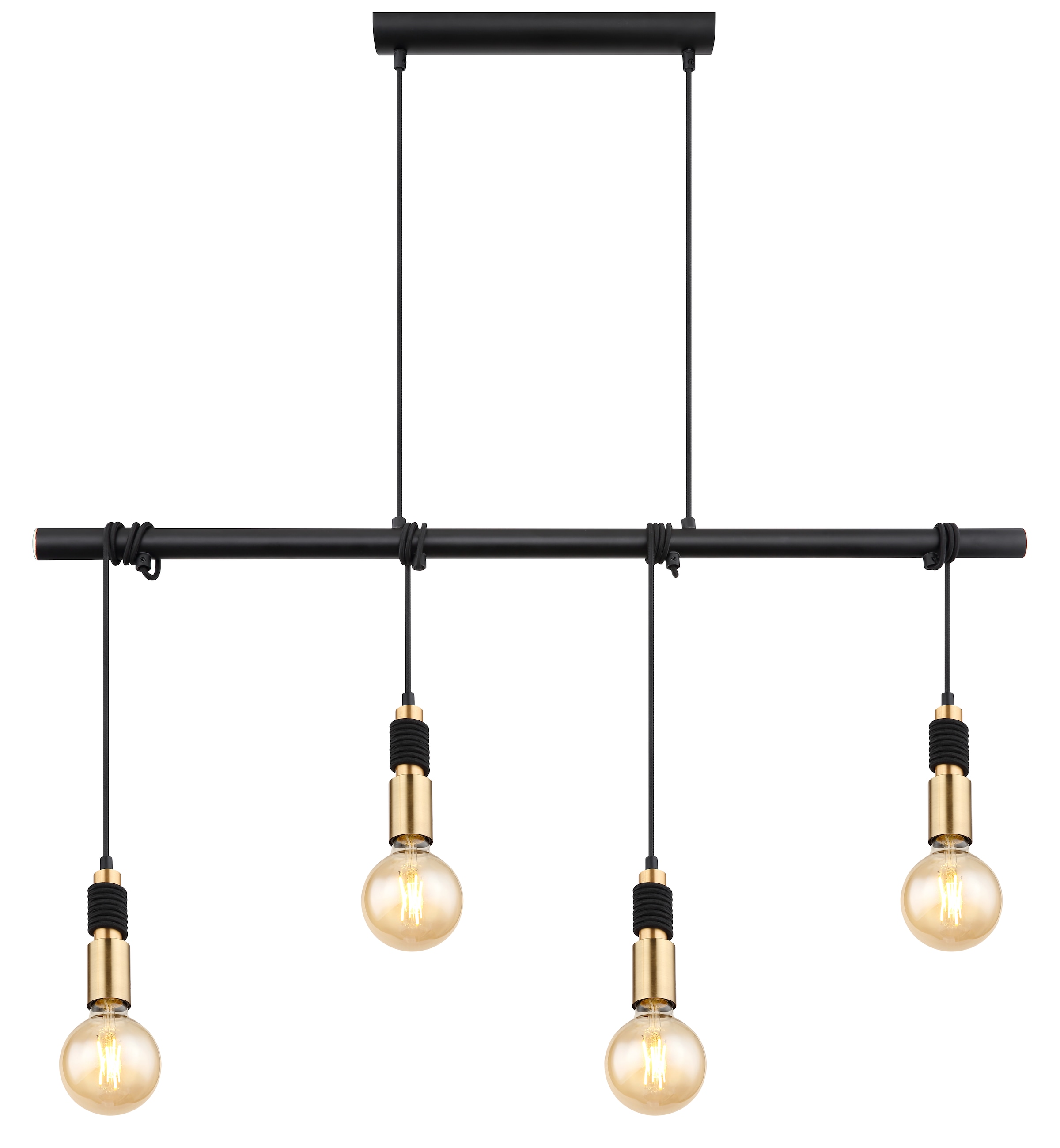 GLOBO LIGHTING Hängeleuchte »ALEXIUS«, Leuchtmittel E27 | ohne Leuchtmittel, Hängelampe/Metall/Kabel zum Herumwickeln/Esszimmer