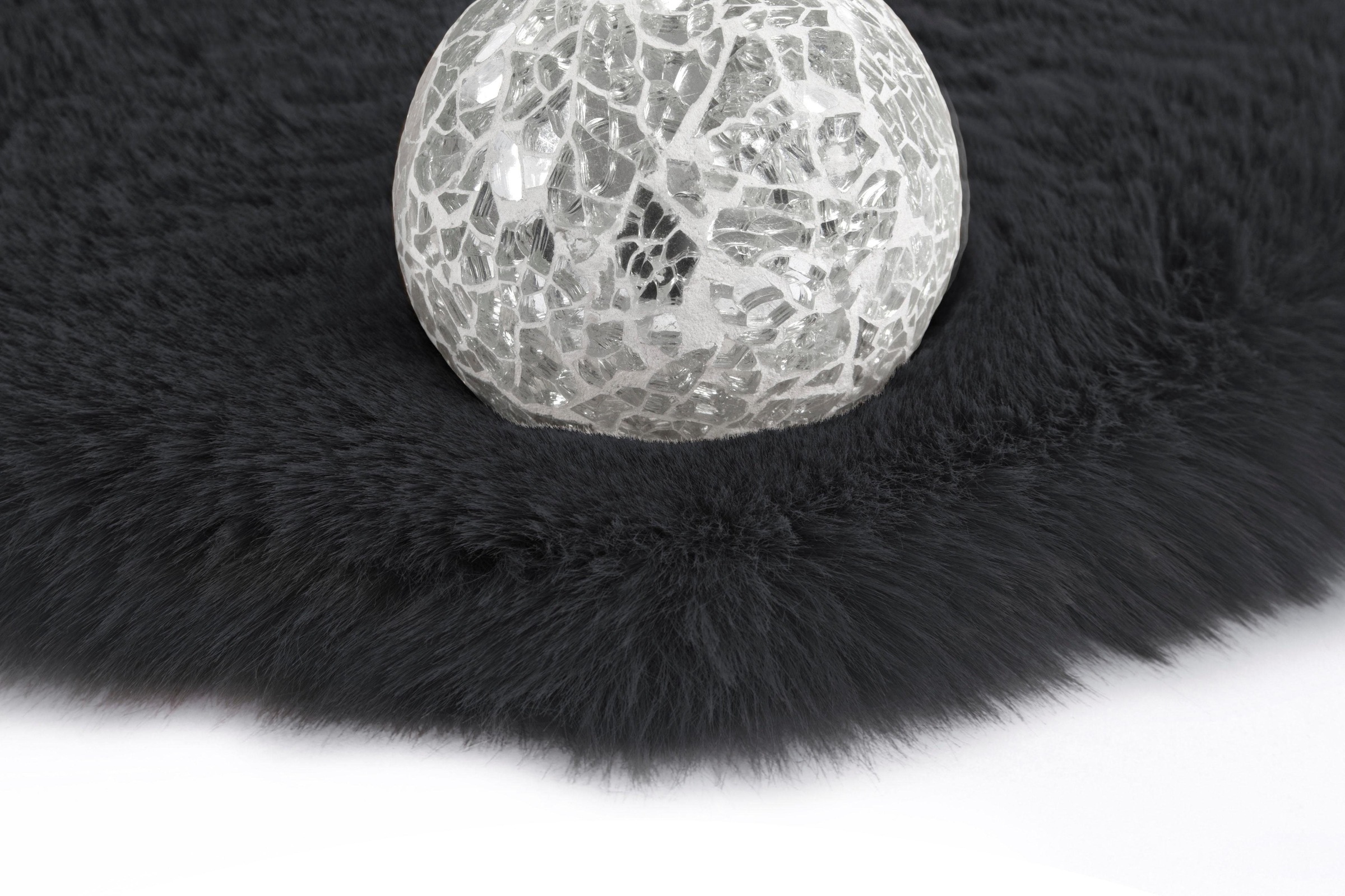 calo-deluxe Fellteppich »Vogesen 212«, rund, 45 mm Höhe, Kunstfell, Wohnzimmer