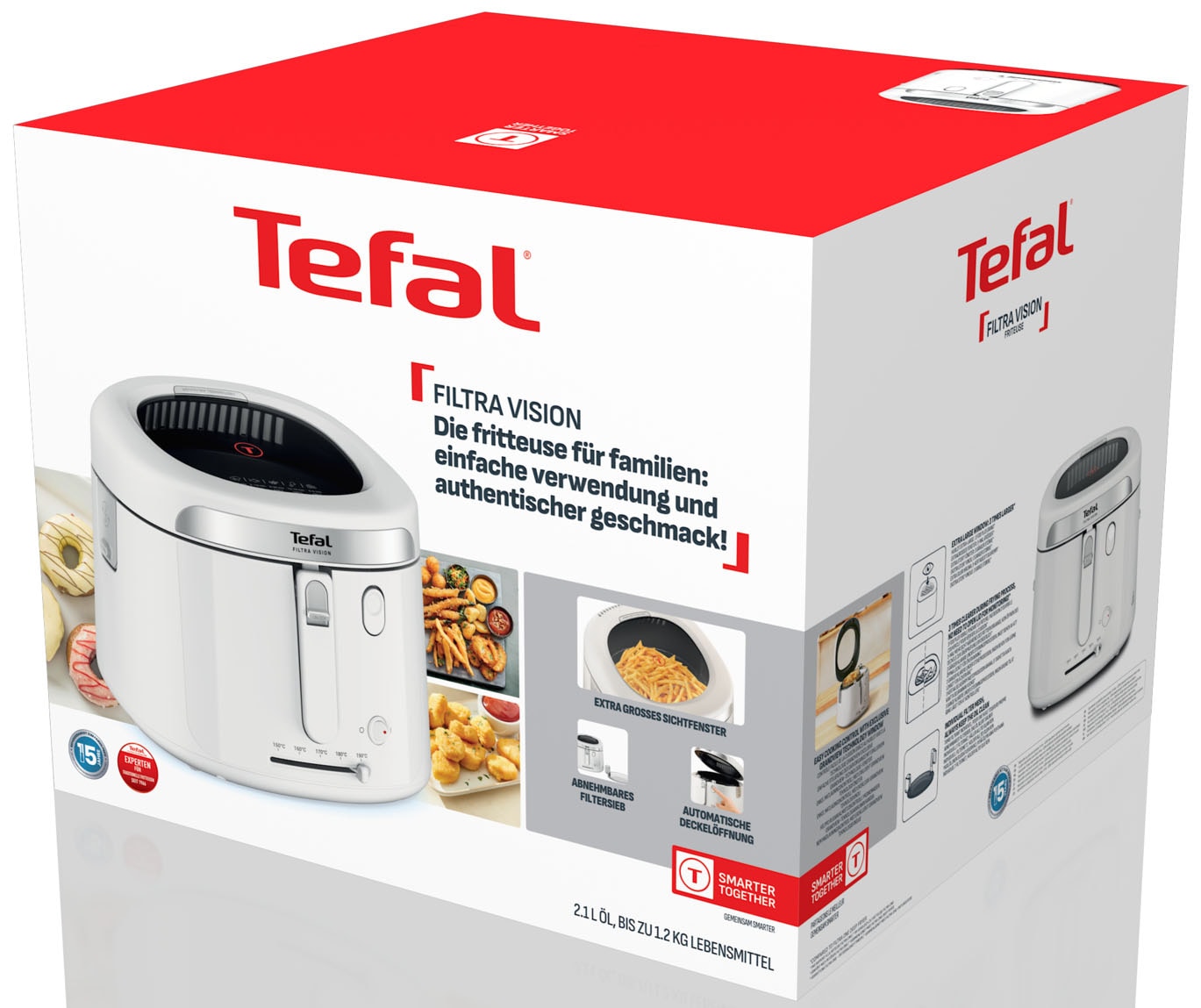 Tefal Fritteuse »Filtra Vision« 1900 W Fassungsvermögen 2,1 l