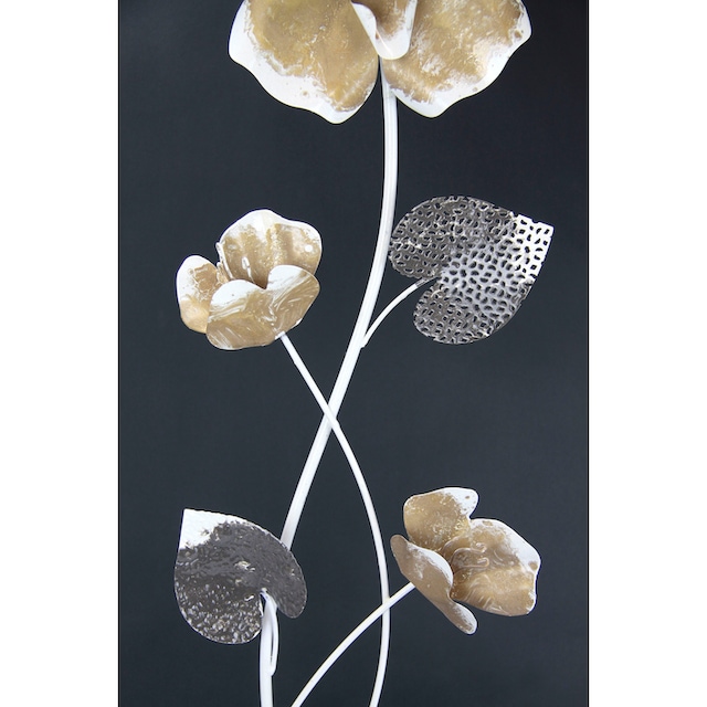 I.GE.A. Wandbild »Metallbild Blumen«, Wanddeko, Metall, Wandskulptur online  bestellen