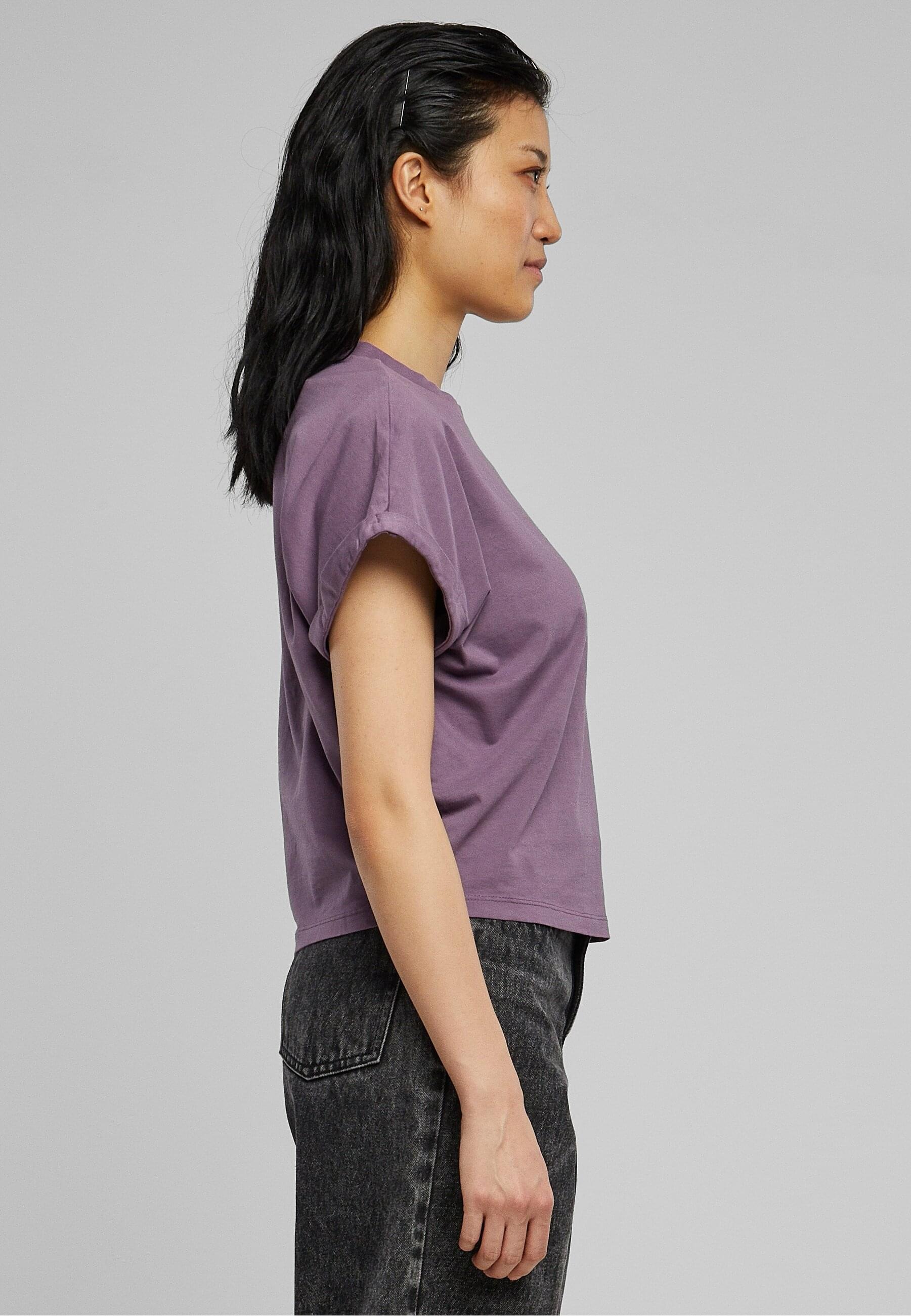 URBAN CLASSICS T-Shirt »Urban Classics Damen Ladies Short Pigment Dye Cut On Sleeve Tee« 1 Stk.