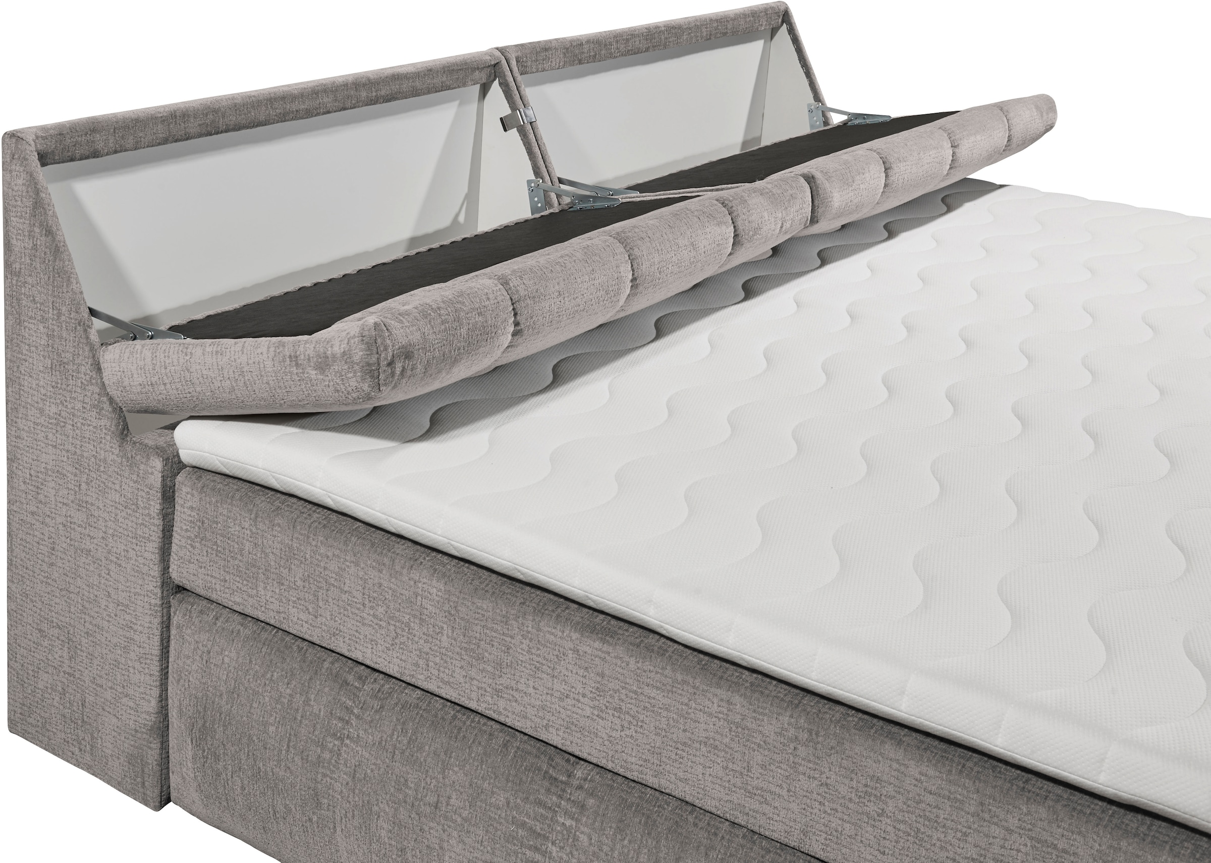 ED EXCITING DESIGN Boxspringbett »Elkford, Familienbett in der Größe 240x200cm« inkl. Stauraum im Kopfteil