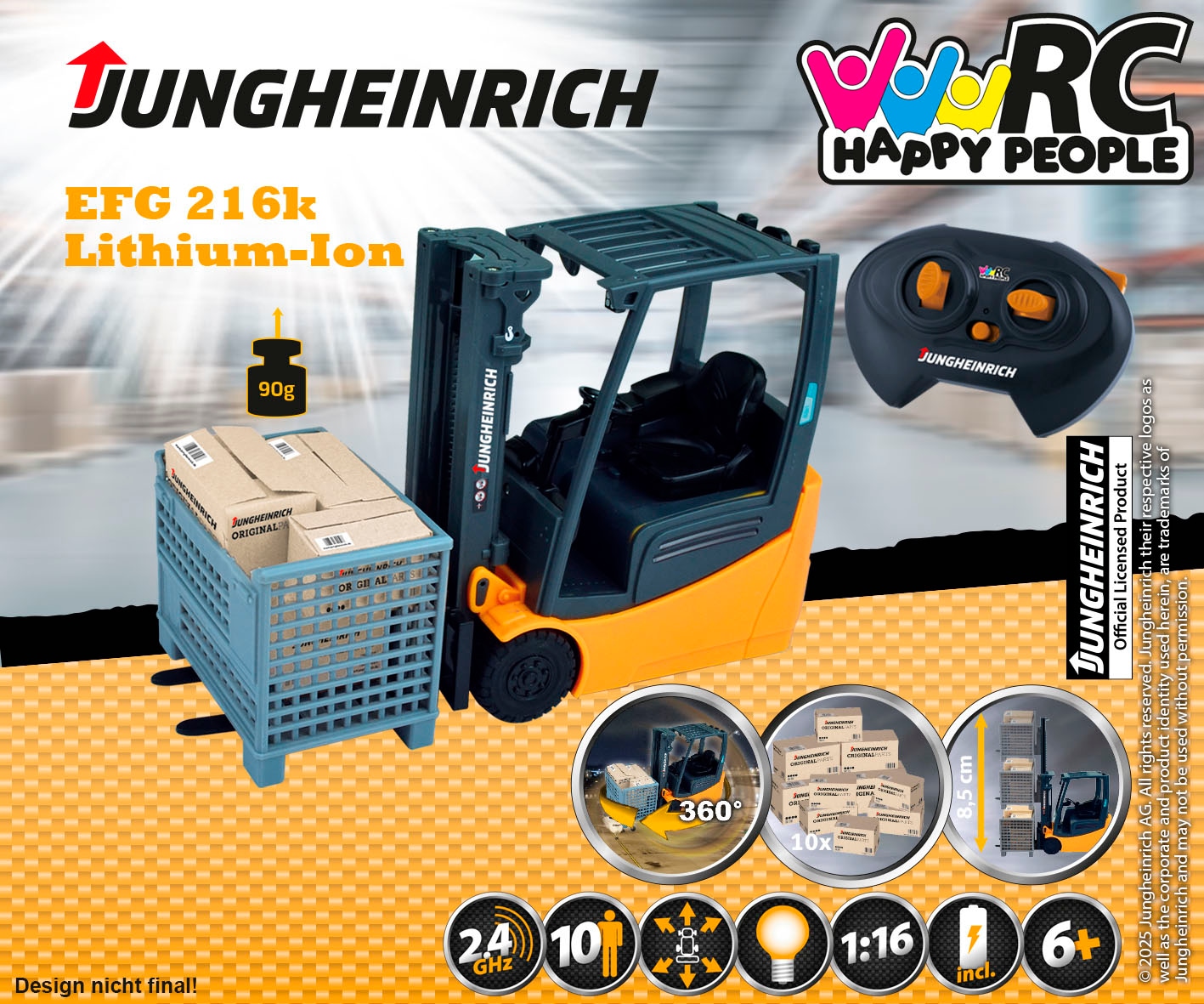 Happy People RC-Gabelstapler »Jungheinrich«, mit Licht-Effekt