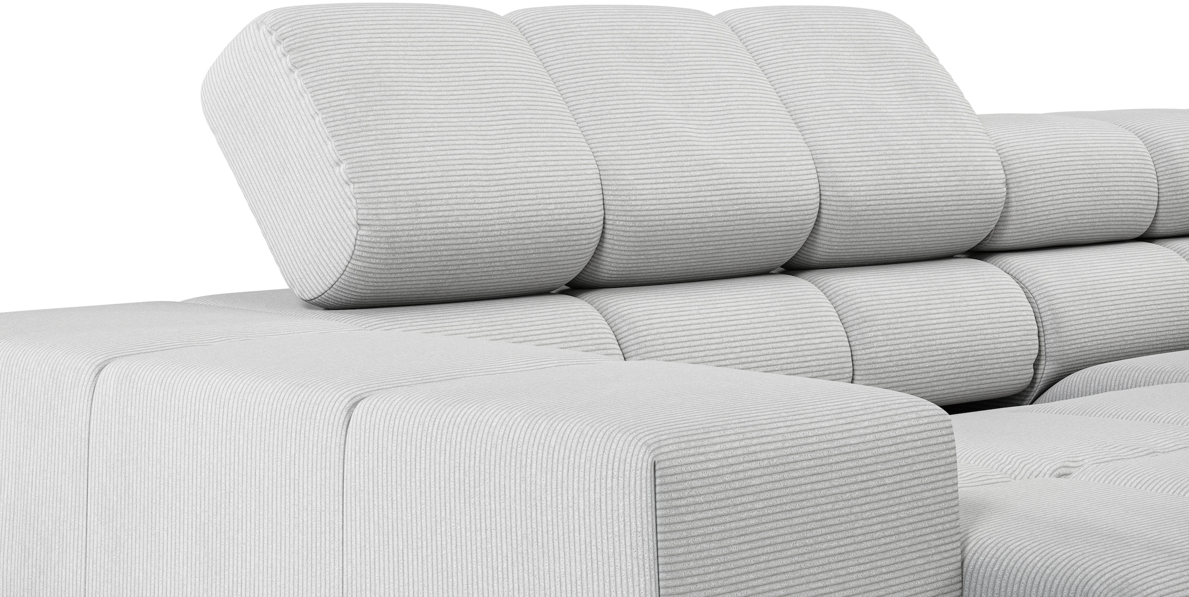 INOSIGN Ecksofa »Ancona, incl. Kopfteilverstellung + 3 Zierkissen, L-Form, bequem«, wahlweise motorische Sitztiefenverstellung, B/T(H: 249/215/70 cm