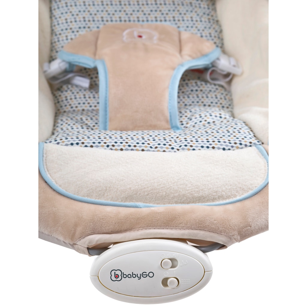 BabyGo Babywippe »Cozy, beige«, bis 9 kg, elektrisch, mit Sound und Vibrationsfunktion