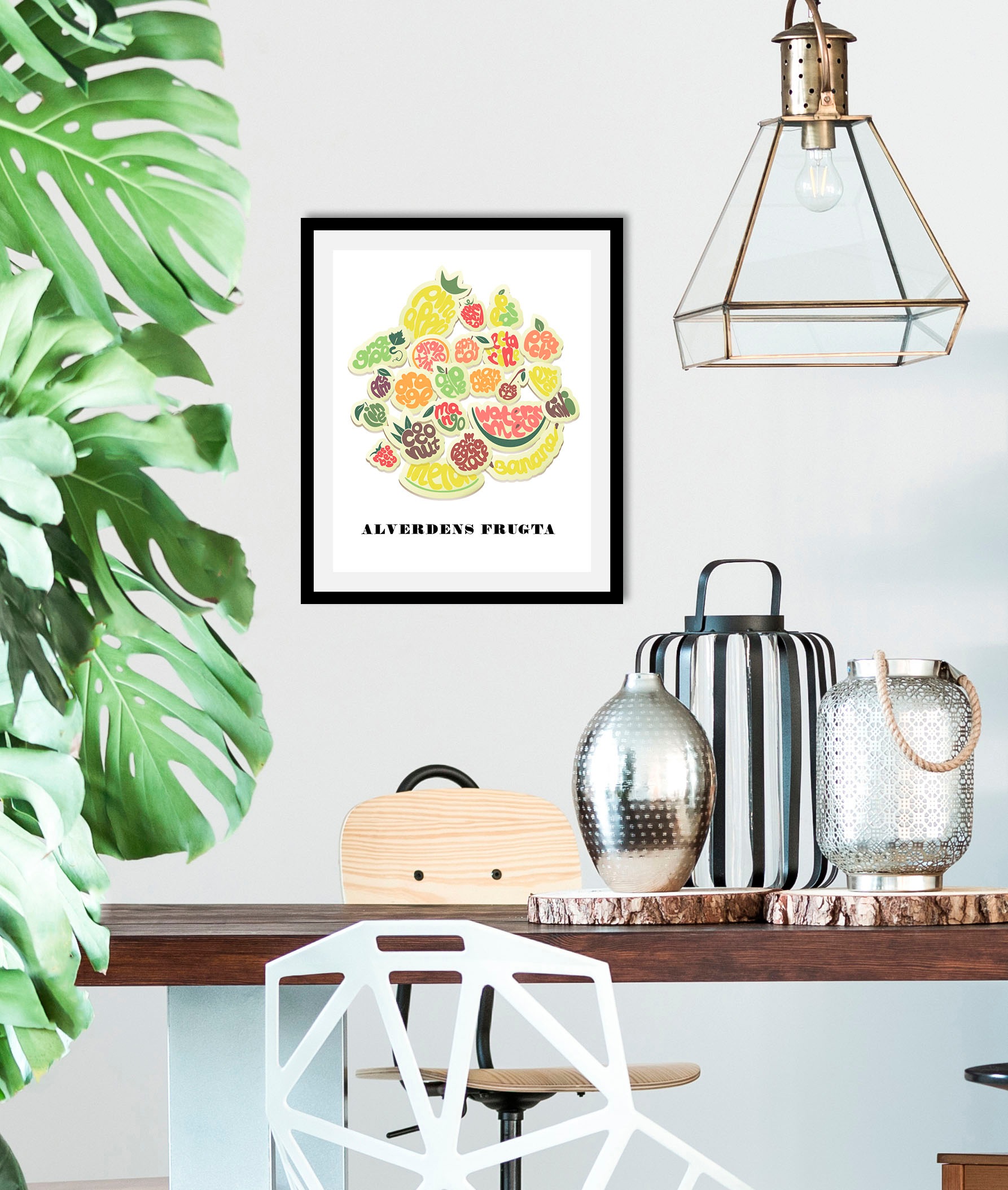 queence Bild »Estrupi«, Obst-Obst Bilder-Essen-Lebensmittel-Kunst-Schriftzu günstig online kaufen