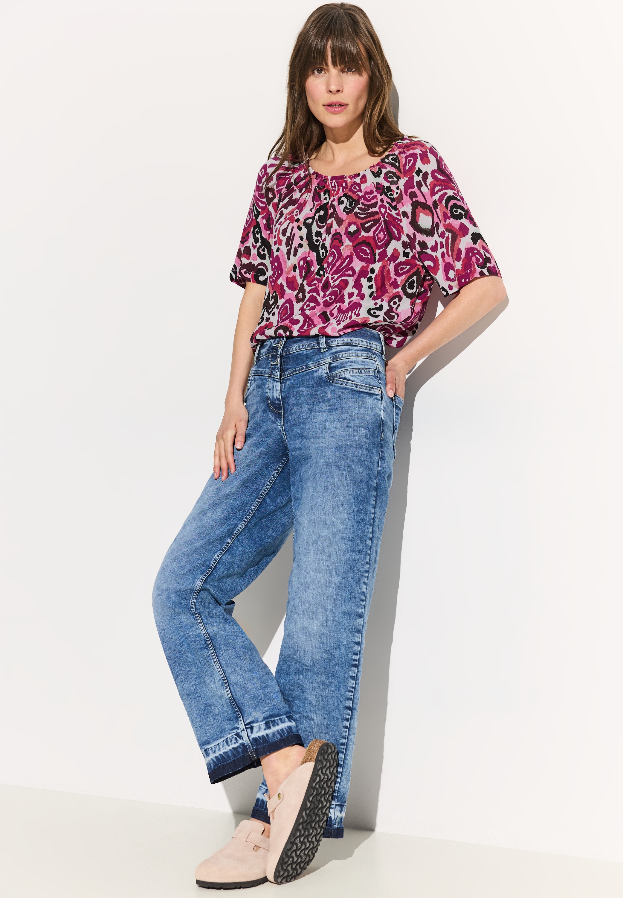 Cecil Carmenbluse, mit Ornament Muster
