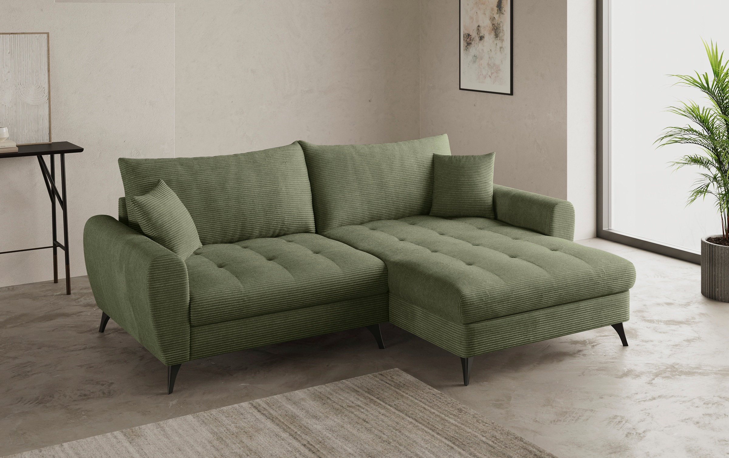 Mr. Couch Ecksofa »Blackburn II L-Form«, Wahlweise mit Kaltschaumpolsterung bis 140 kg belastbar