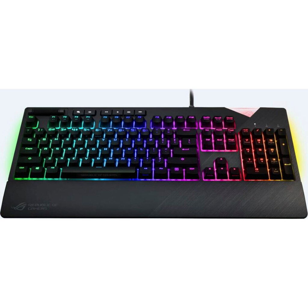 Asus Tastatur »ROG Strix Flare«, (USB-Anschluss-Makrotasten-Ziffernblock)