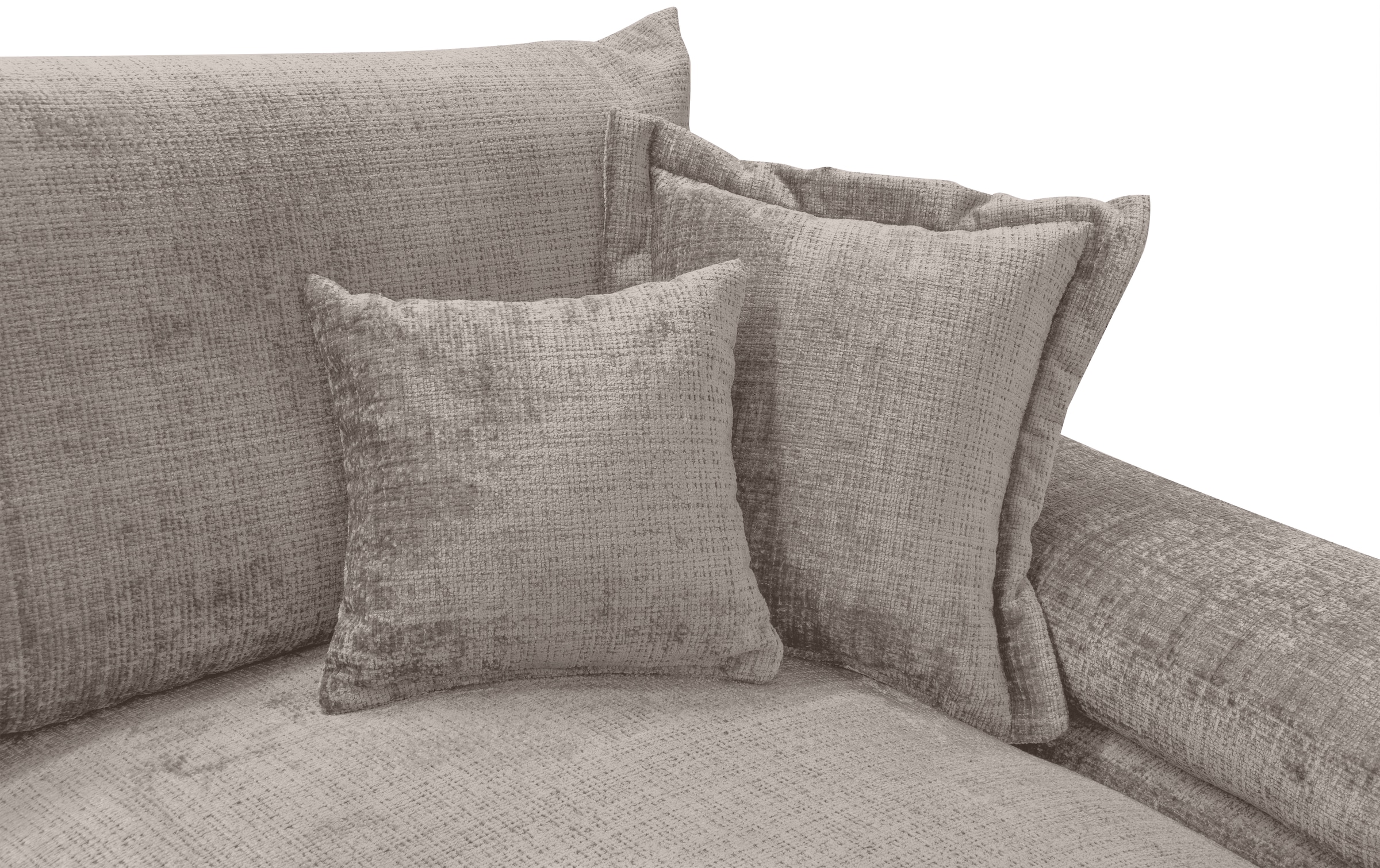 Home affaire Ecksofa »Soft&Cosy XL L-Form, B: 246 cm«, Mega-Sofa, Cord oder Chenille-Struktur, mit Federkern & 4 Zierkissen