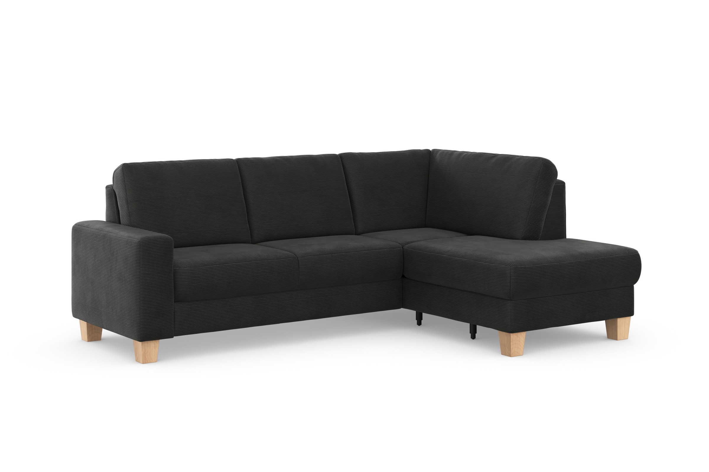Home affaire Ecksofa »Summer L-Form«, mit Ottomane, wahlweise mit Bettfunktion und Bettkasten, Cord-Bezug