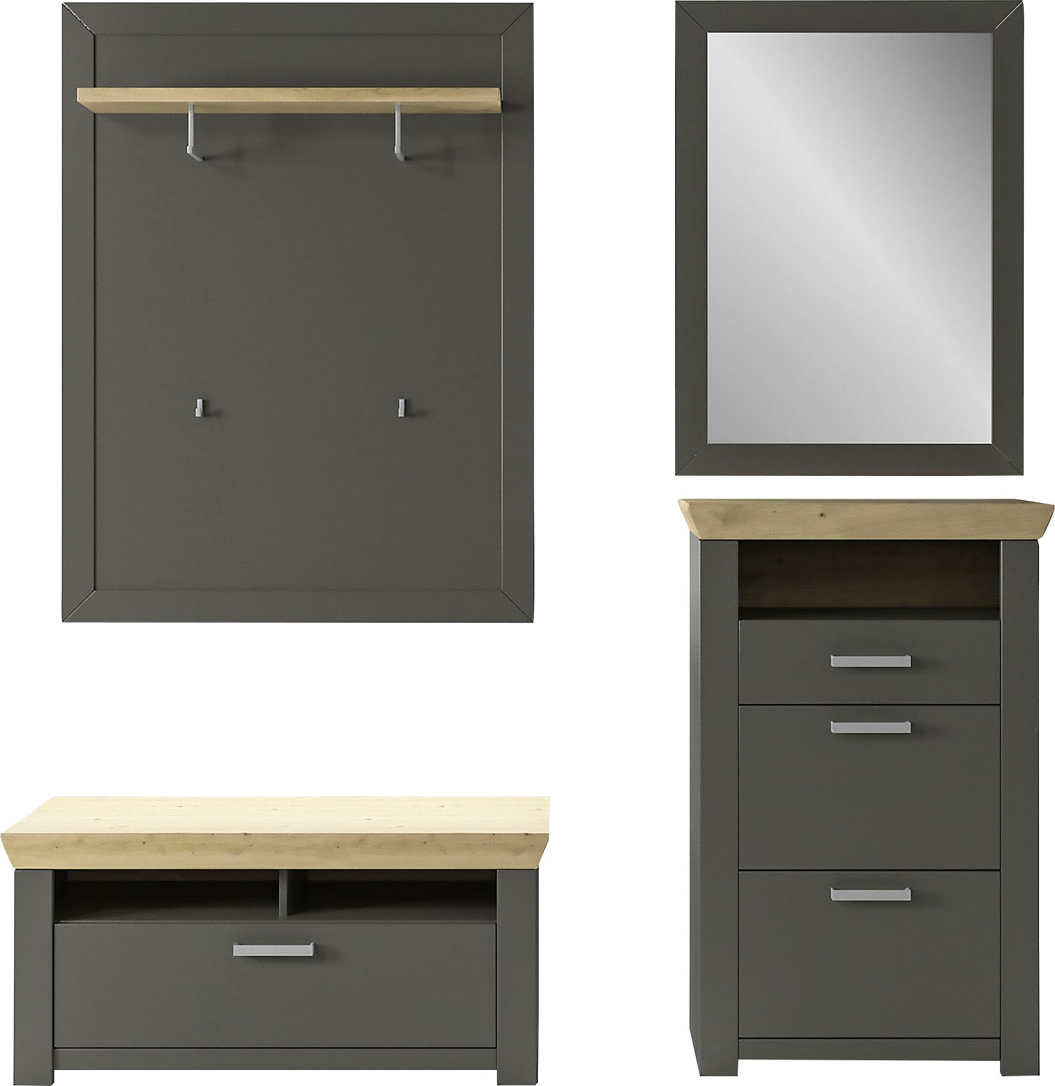 set one by Musterring Garderoben-Set »GA York Kombi 70« Set, 4 Stk. tlg. günstig online kaufen