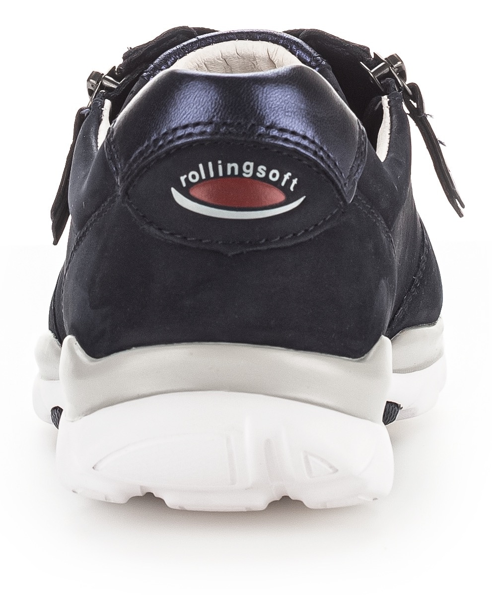 Gabor Rollingsoft Keilsneaker, Freizeitschuh, Halbschuh, Schnürschuh mit OPTIFIT-Wechselfußbett