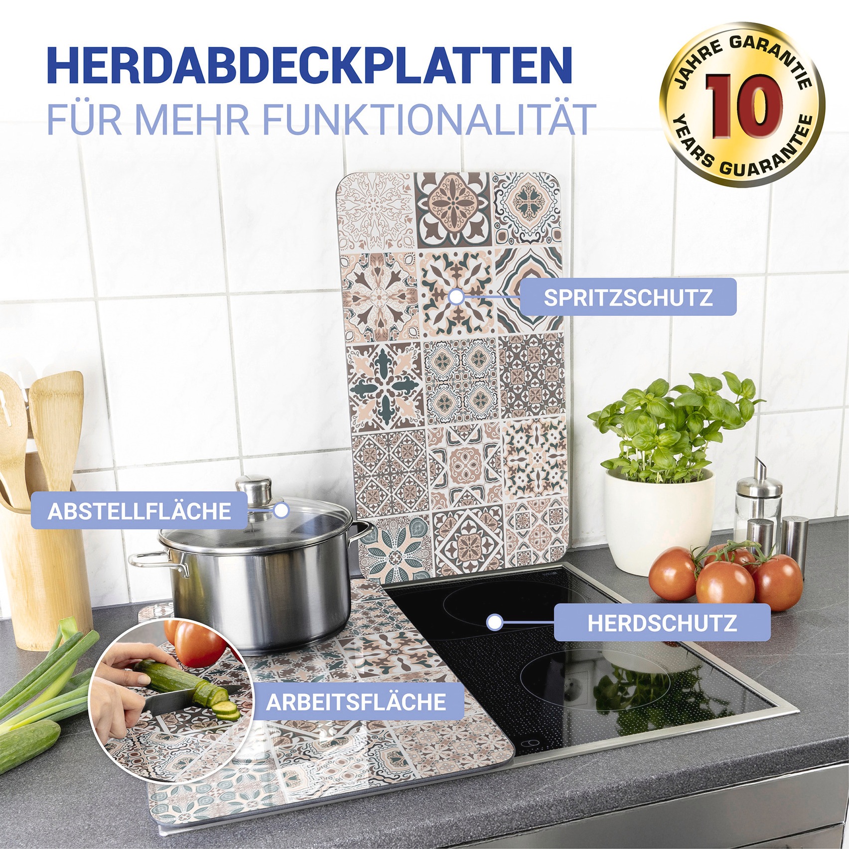 WENKO Herd-Abdeckplatte »Universal Modell Kachel« Herdabdeckung für alle He günstig online kaufen