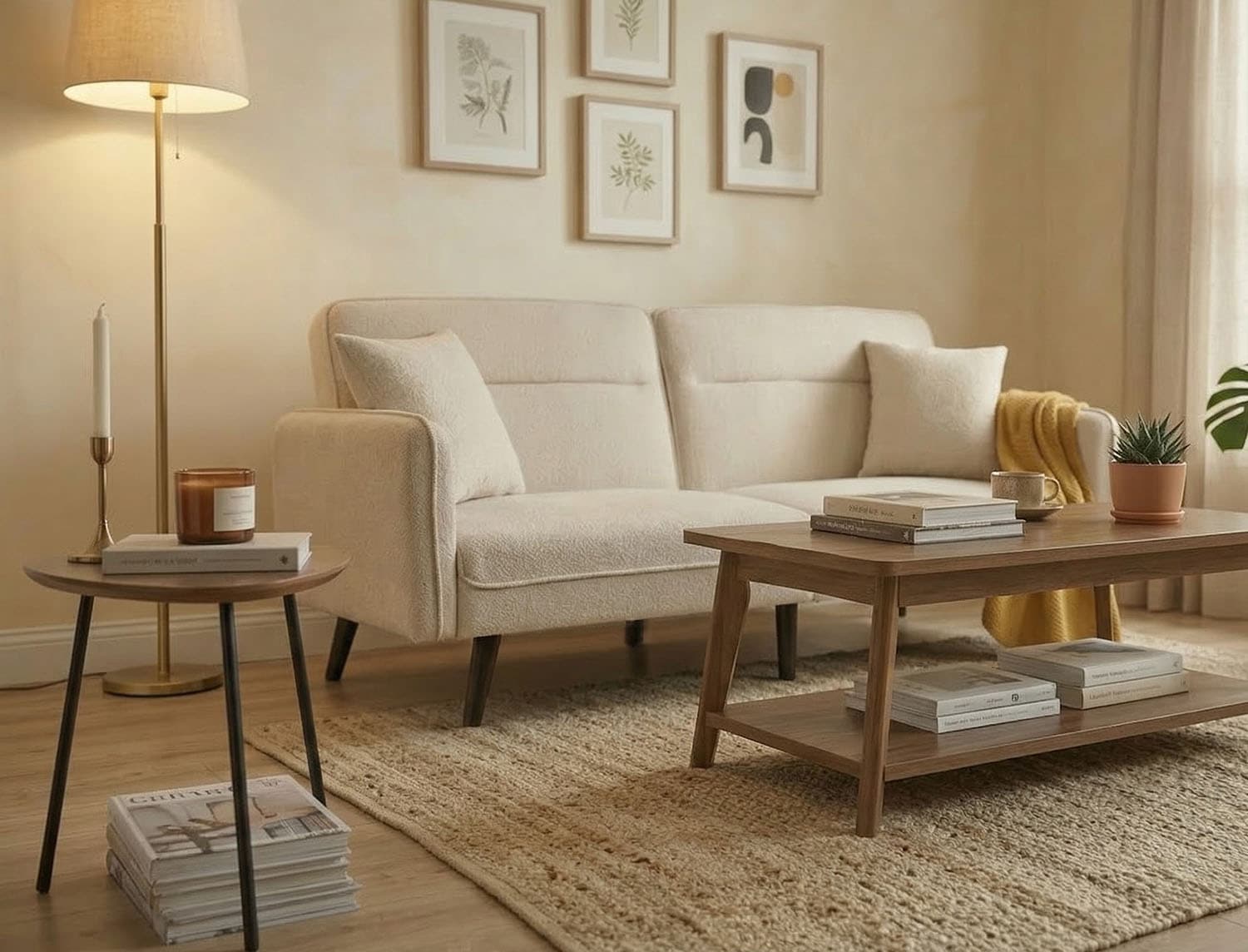 Jahnke Couchtisch »SIXTY COFFEE« Couchtisch, 2 Ebenen, Skandi, Eiche-Optik, Breite:110 cm