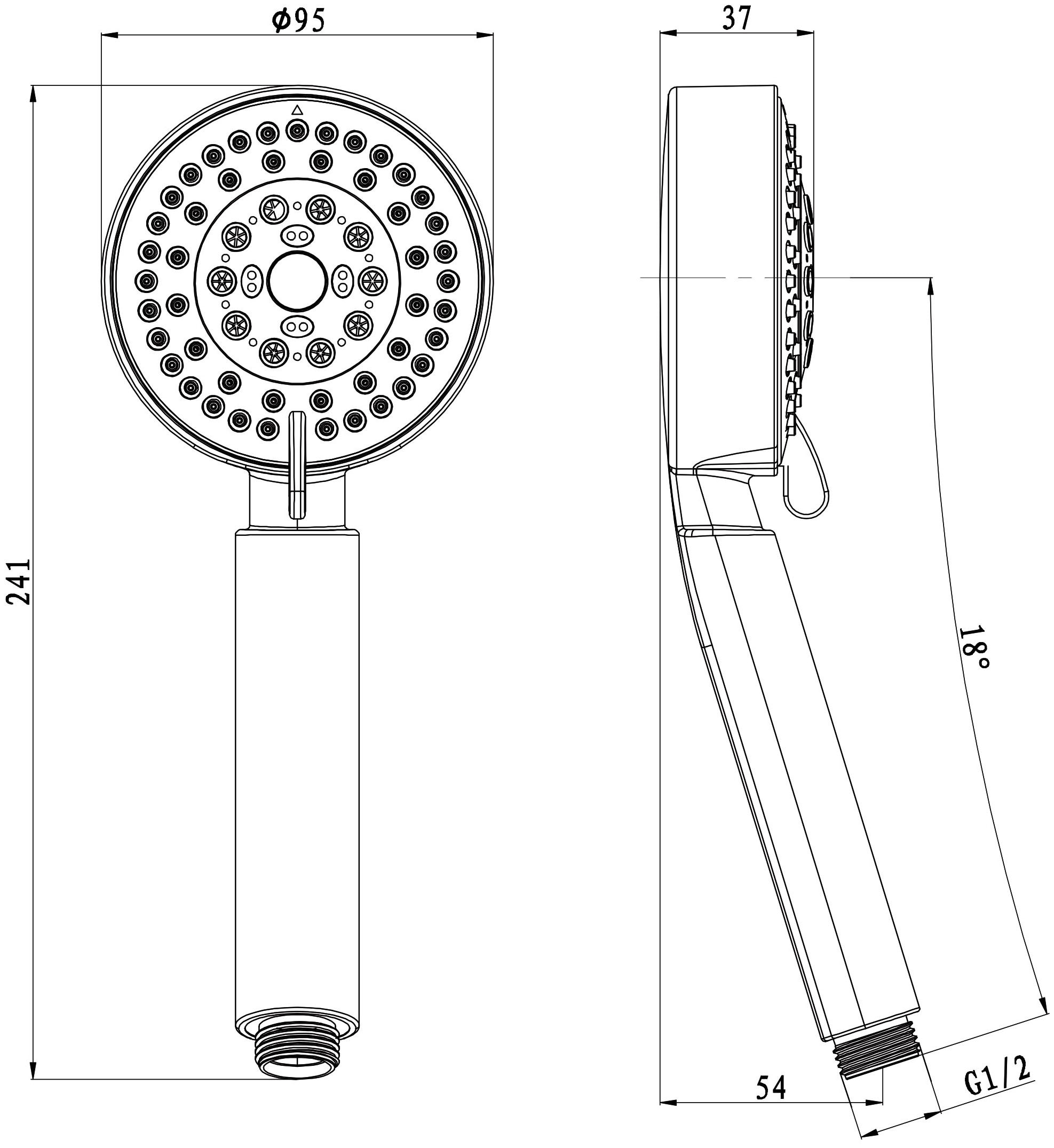 Sanotechnik Handbrause »Handbrause chrom«, mit 5 Funktionen