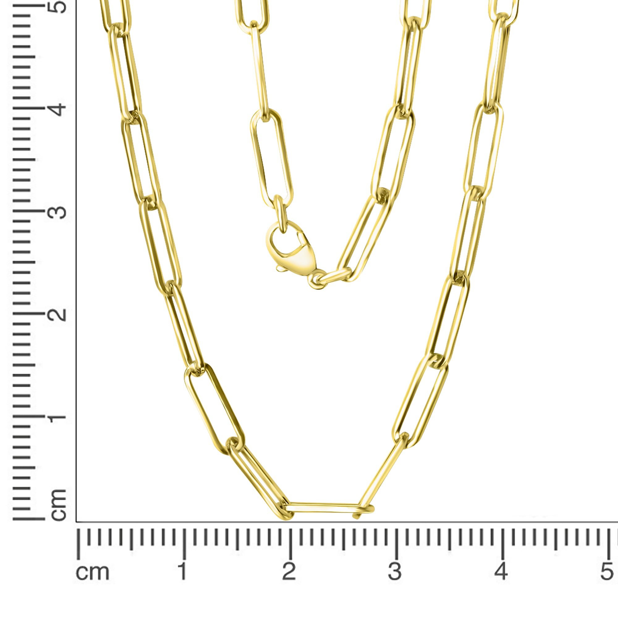 Vivance Collierkettchen »925/- Sterling Silber vergoldet Gliederkette 45 cm«
