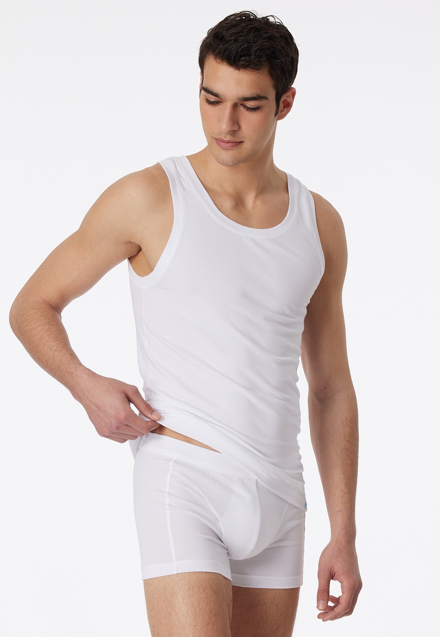 Schiesser Unterhemd »Long Life Rib« mit Rundhalsausschnitt, Cotton-Mix