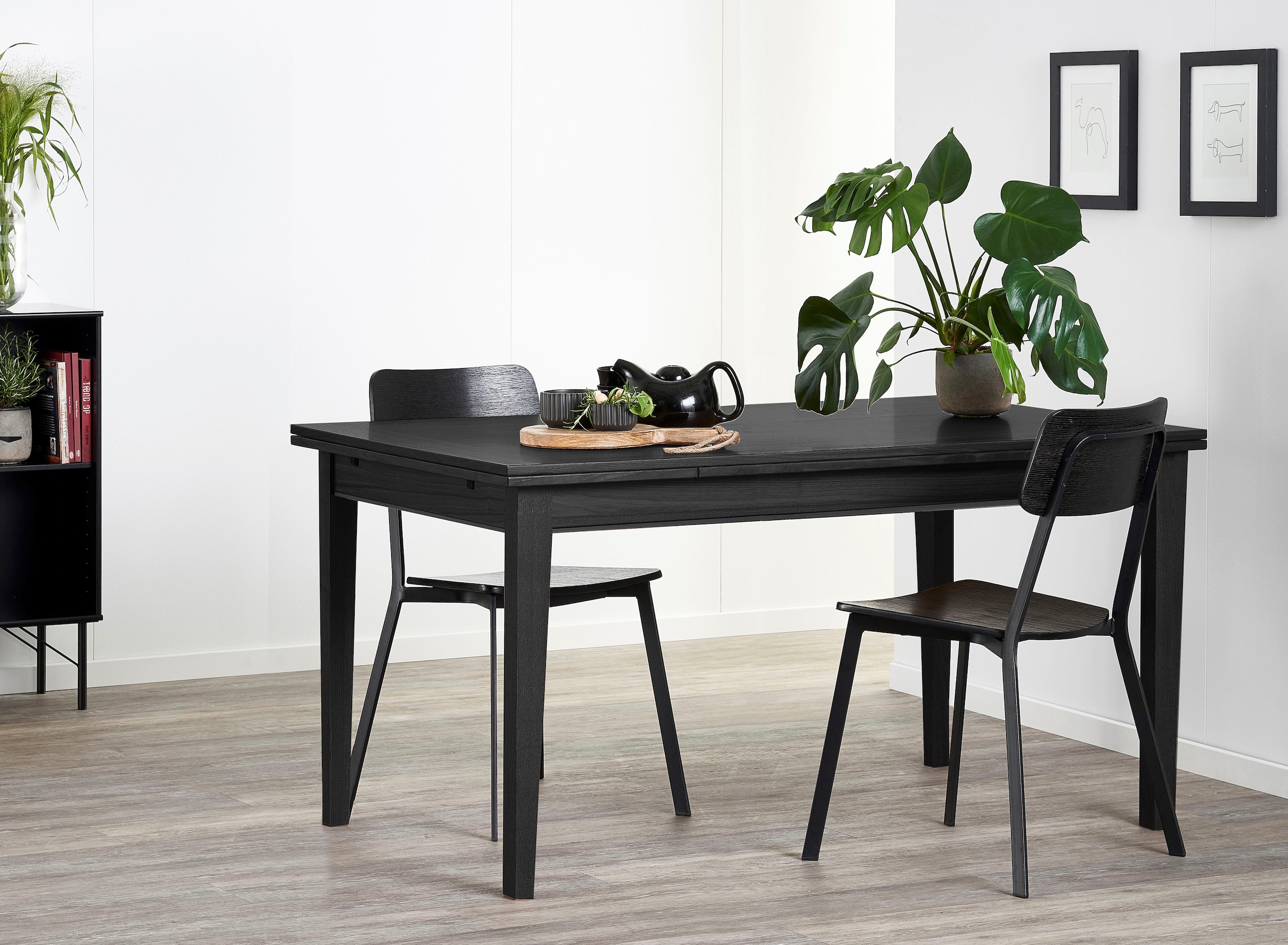 Hammel Furniture Esstisch »Basic Sami, schnell innenliegende Einlegeplatten ausziehbar,«, 180(280)x100 cm, Furnier / Massivholz, stabiler dänische Design Tisch