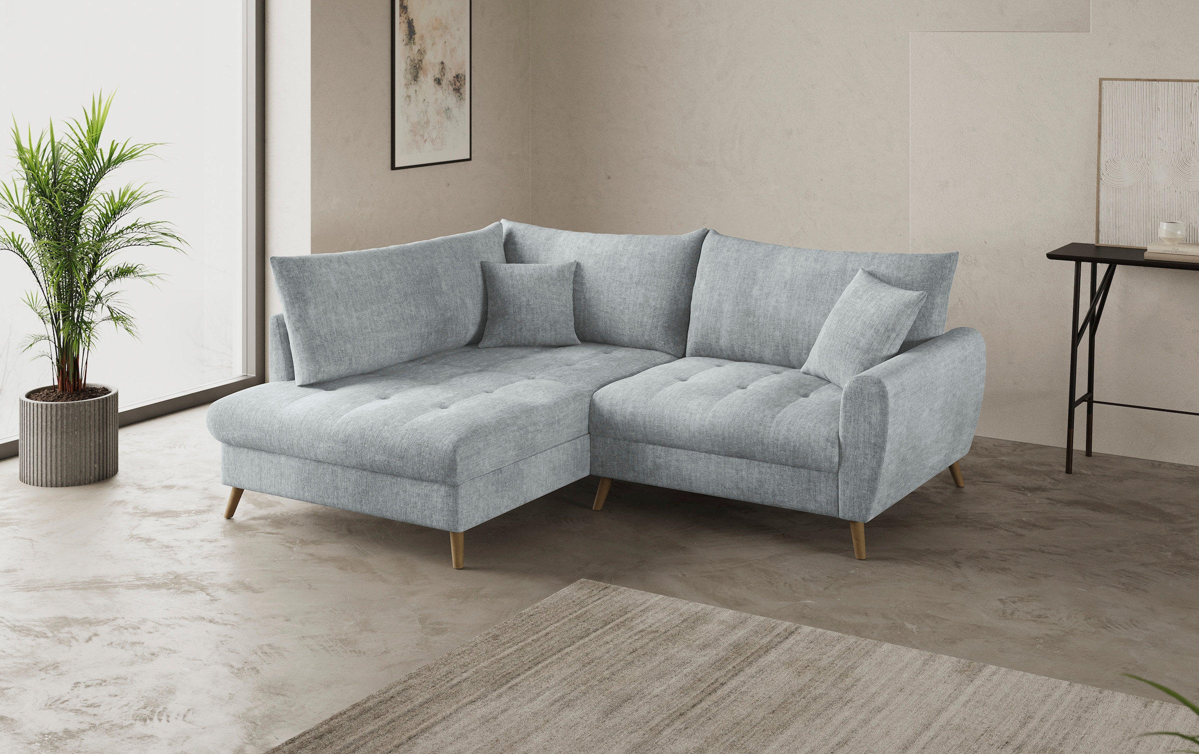 Mr. Couch Ecksofa »Blackburn II, L-Form«, Mit Kaltschaumpolsterung bis 140 kg belastbar