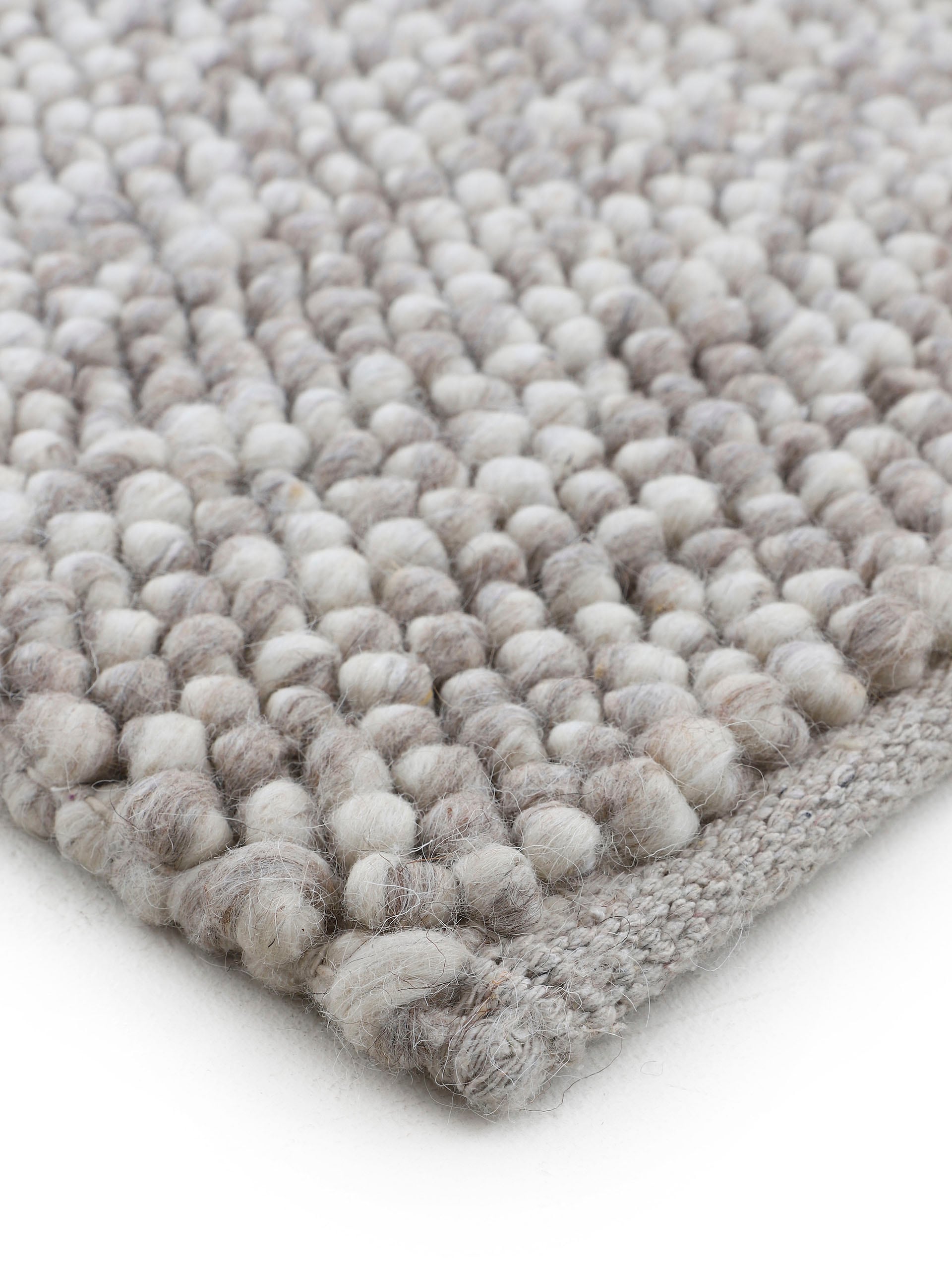 carpetfine Teppich »Calo«, rund, 16 mm Höhe, Handweb Teppich, Uni-Farben, meliert, handgewebt, 70% Wolle