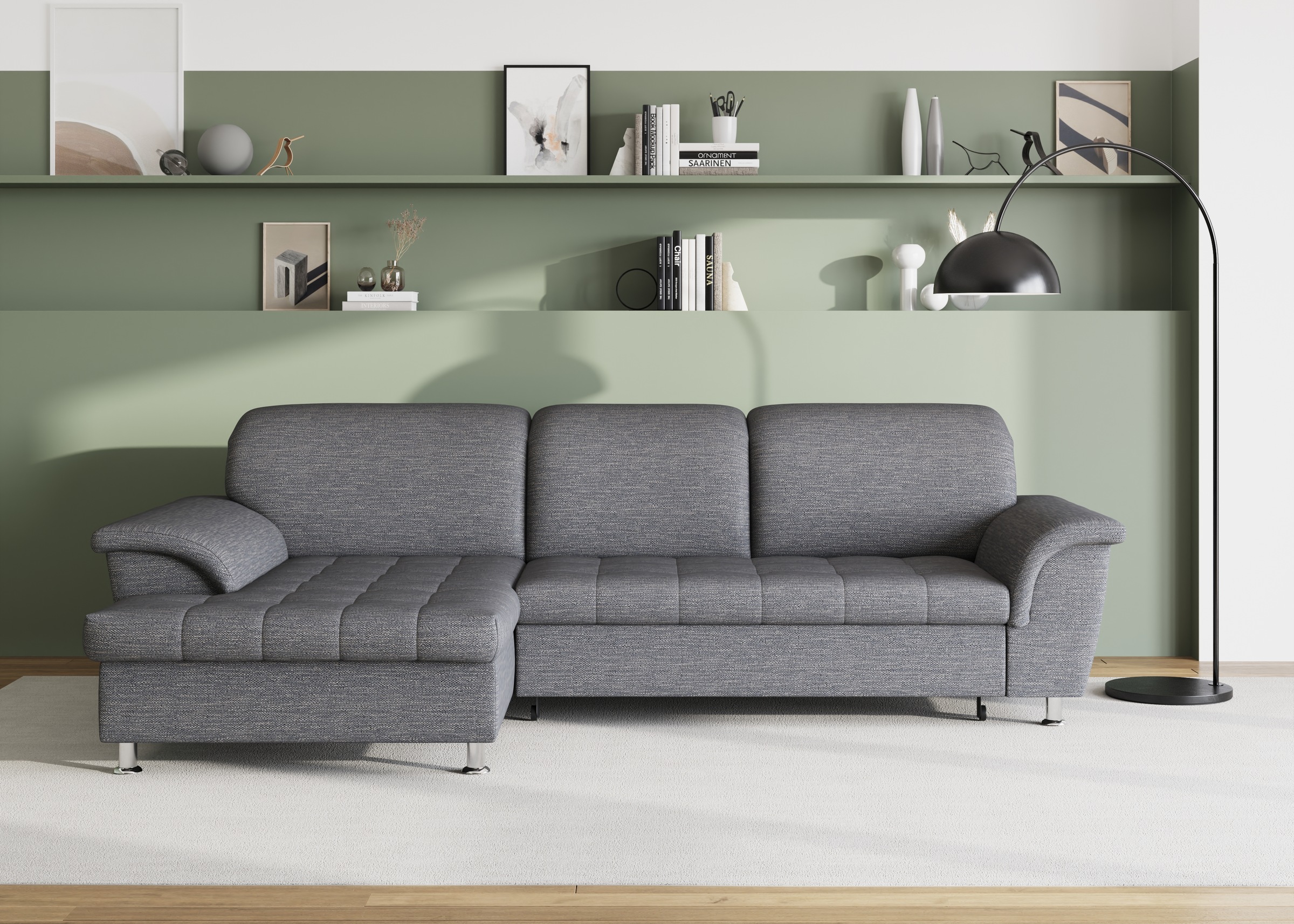 DOMO collection Ecksofa »Franzi Steppung im Sitzbereich B7T/H: 278/162/80 c günstig online kaufen