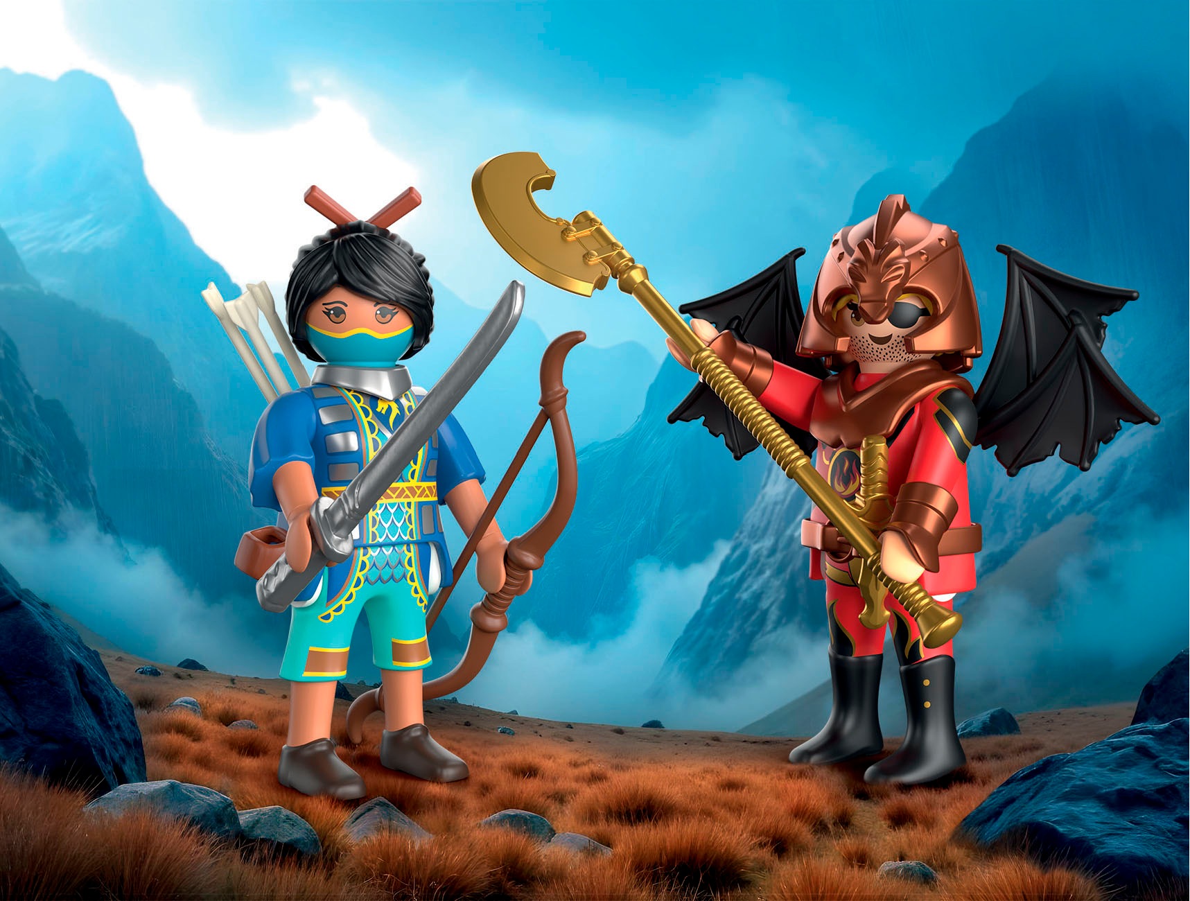 Playmobil® Konstruktions-Spielset »Novelmore vs. Burnham Duell (71884), Duo Pack«, (15 St.), Made in Europe