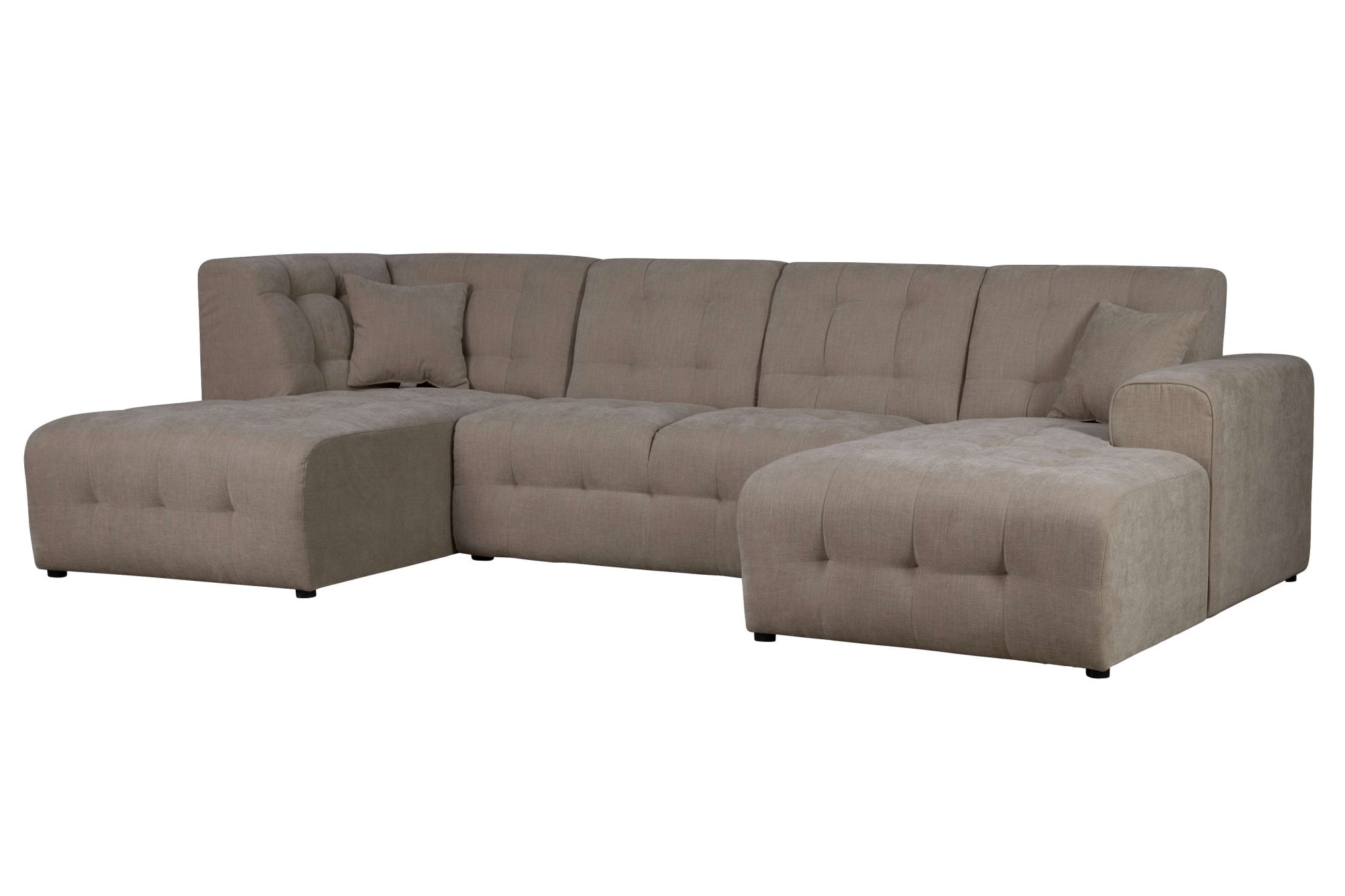 Home affaire Wohnlandschaft »Nosia U-Form«, incl. 2 Zierkissen, mit feiner Steppung