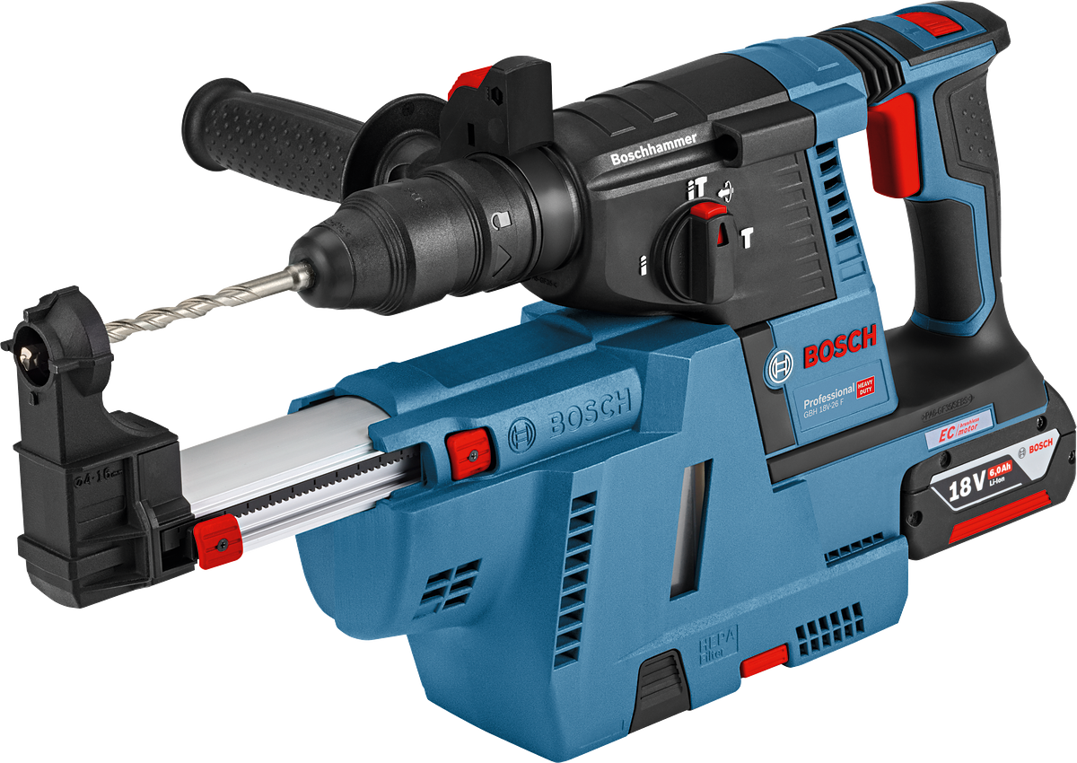 Bosch Professional Akku-Bohrhammer »»GBH 18V-26F««, Inkl. 2x Akkus 5,5Ah und Ladegerät, mit SDS plus, in L-BOXX 238