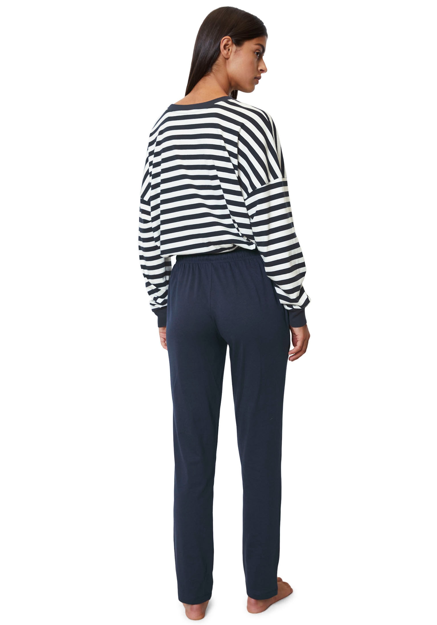 Marc O'Polo Pyjama »Mix & Match Cotton-Woven«, (Set, 2 tlg.), mit Logoschriftzug auf der Brust