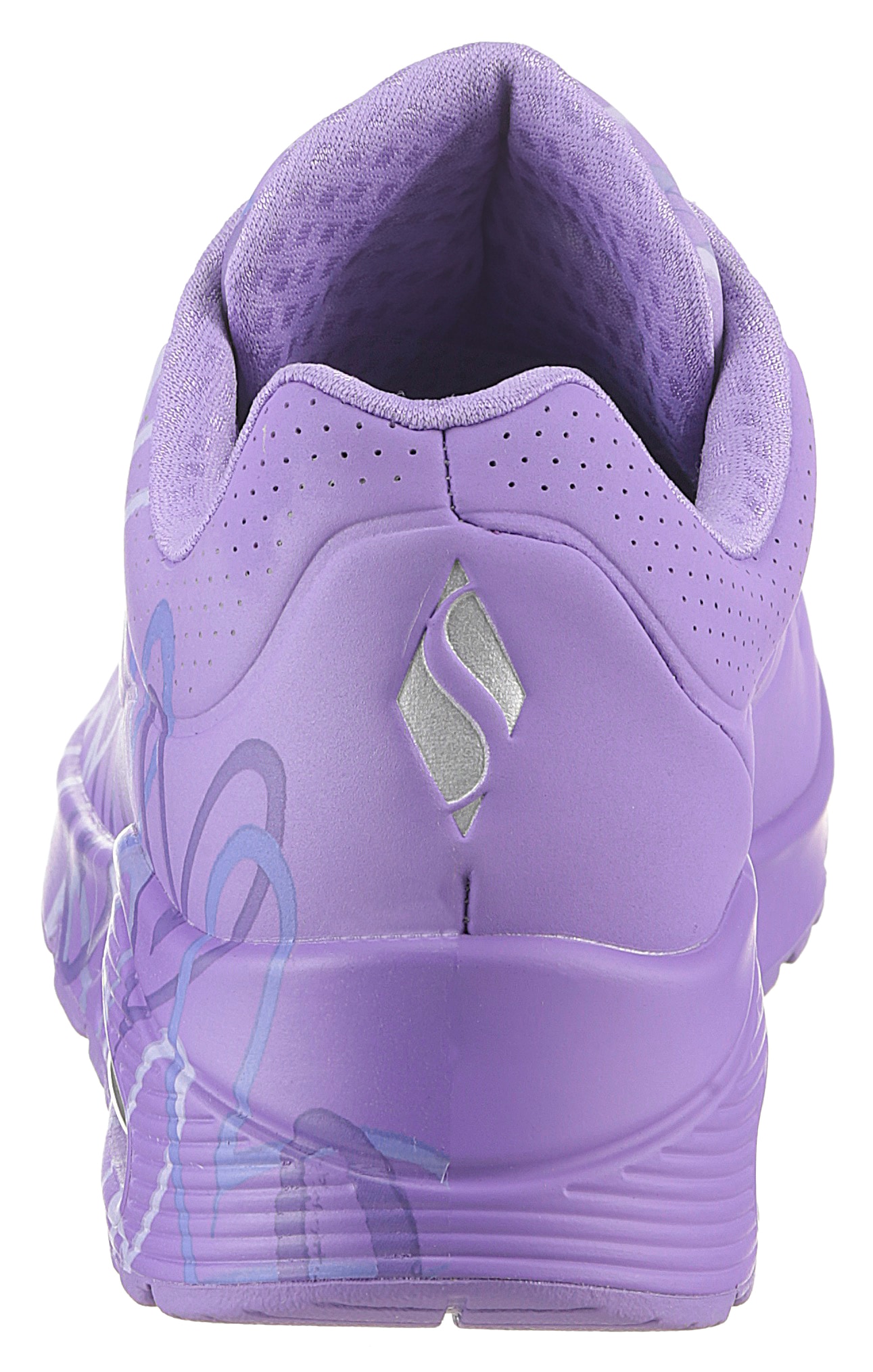 Skechers Wedgesneaker »UNO-SPREAD THE LOVE«, Freizeitschuh, Halbschuh, Schnürschuh mit coolem Graffiti-Print