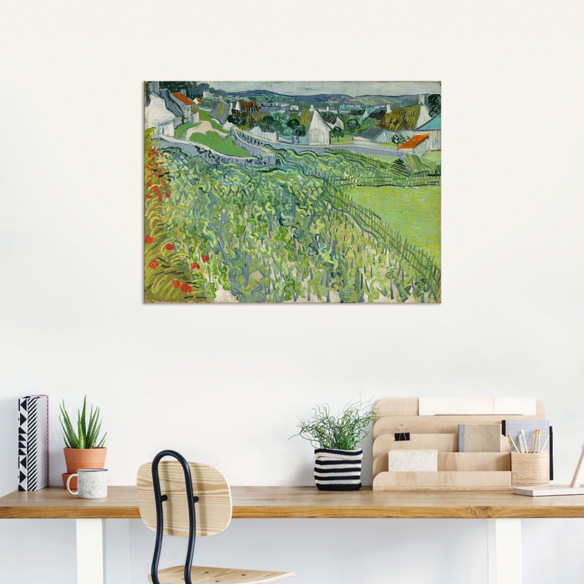 Artland Wandbild »Weinberge in Auvers. 1890«, Felder, (1 St.), als Alubild, Leinwandbild, Wandaufkleber oder Poster in versch. Größen